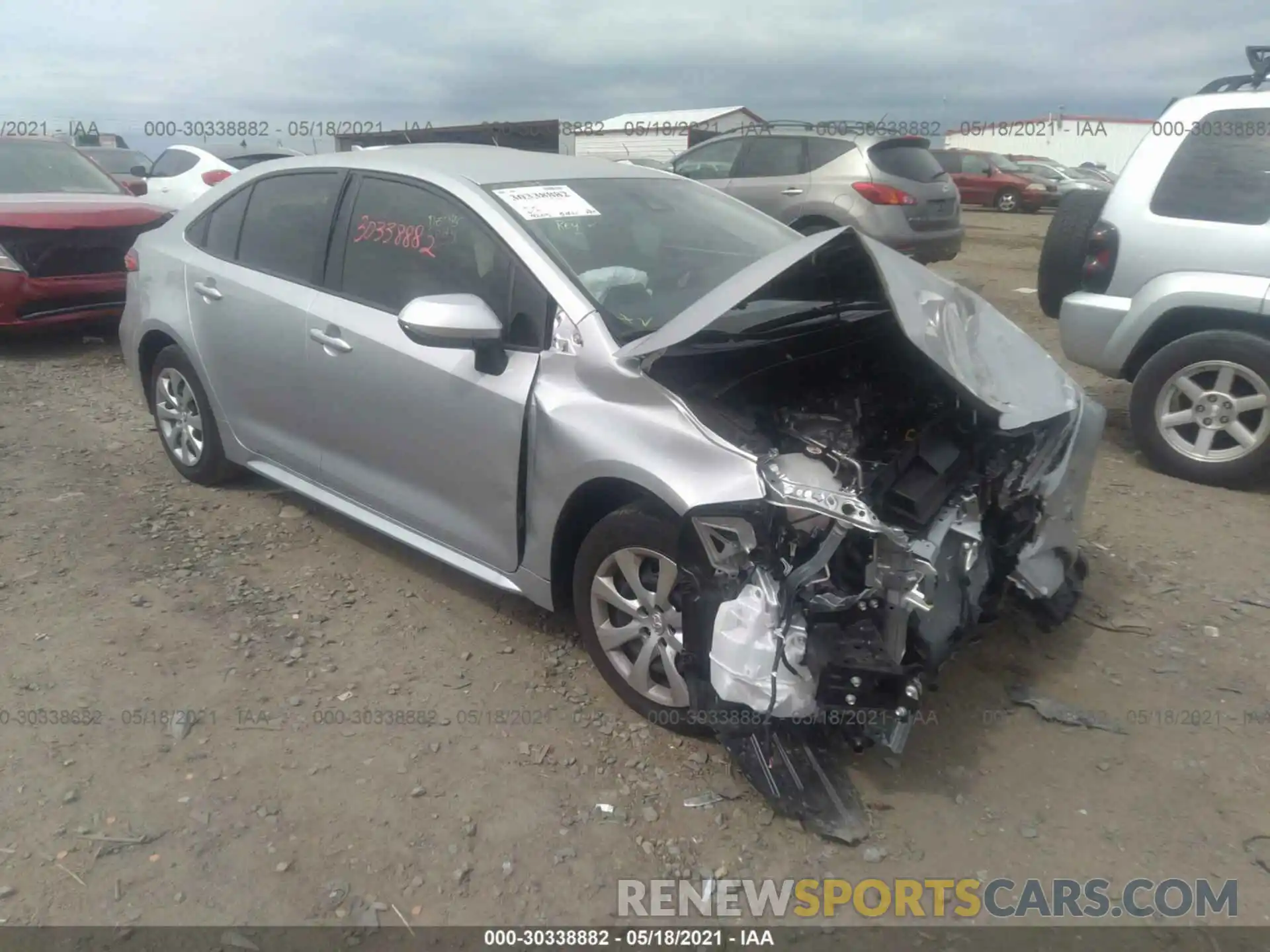 1 Photograph of a damaged car JTDEPMAE8MJ166107 TOYOTA COROLLA 2021