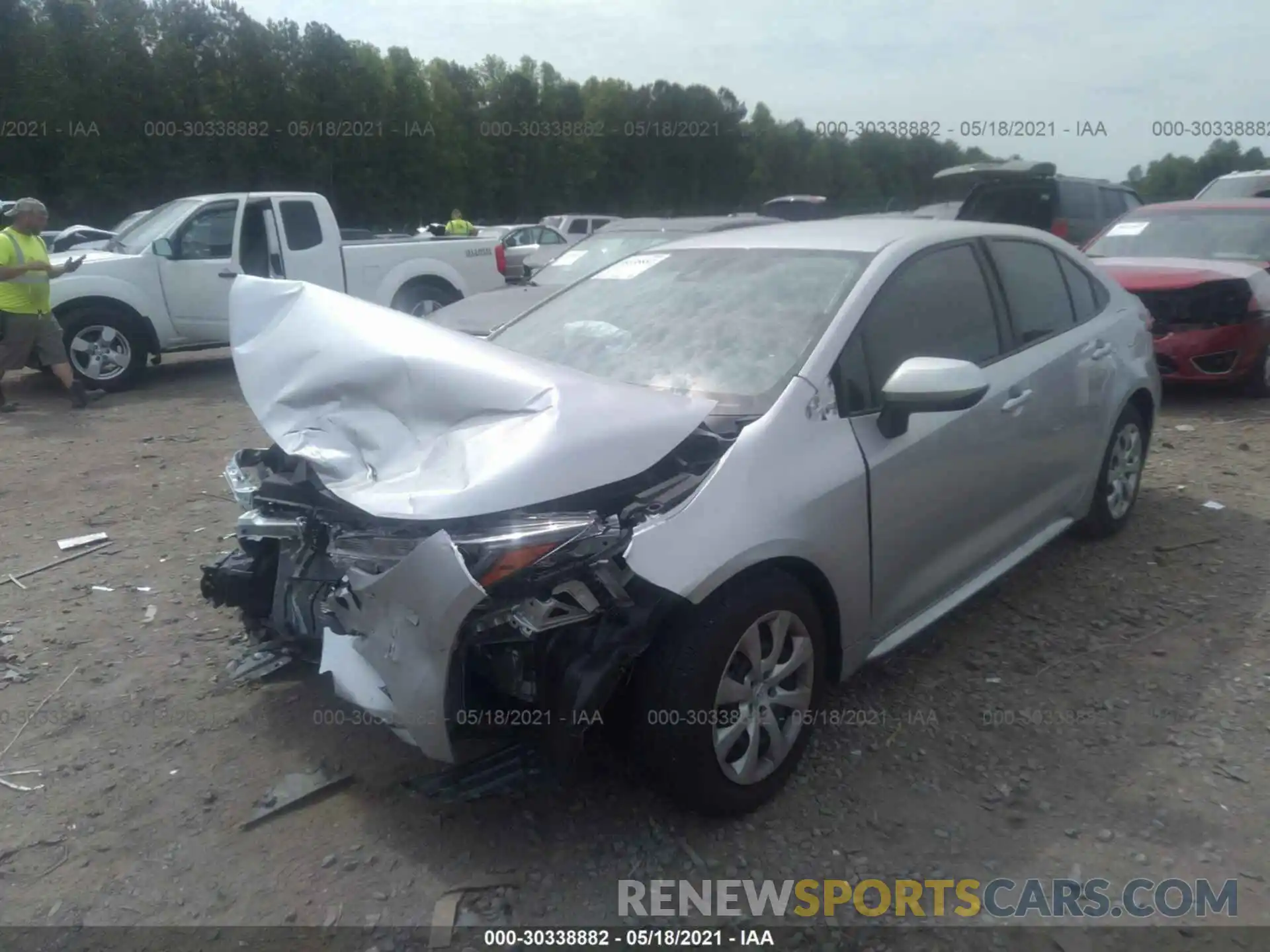 2 Photograph of a damaged car JTDEPMAE8MJ166107 TOYOTA COROLLA 2021