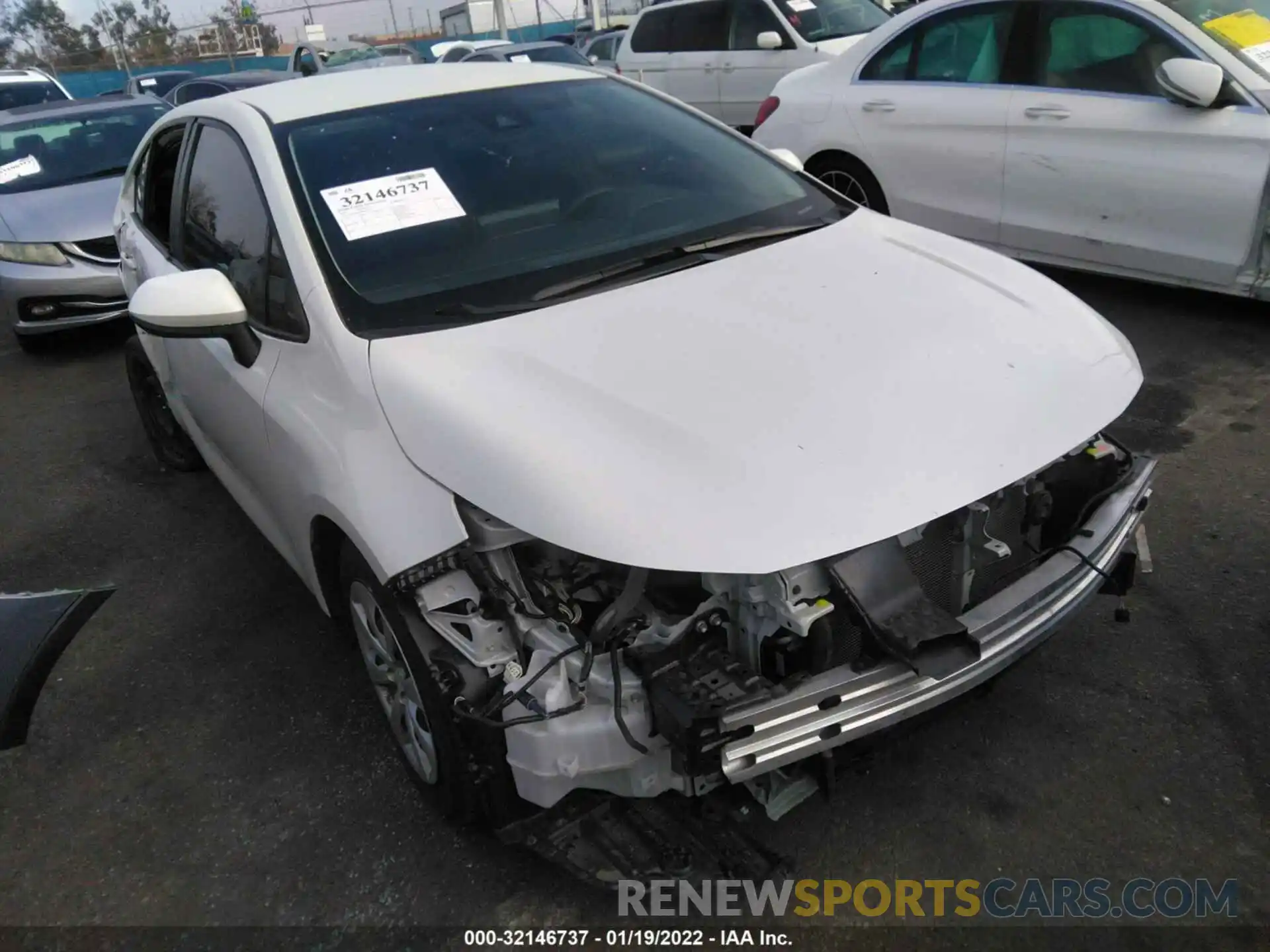 1 Photograph of a damaged car JTDEPMAE8MJ166723 TOYOTA COROLLA 2021