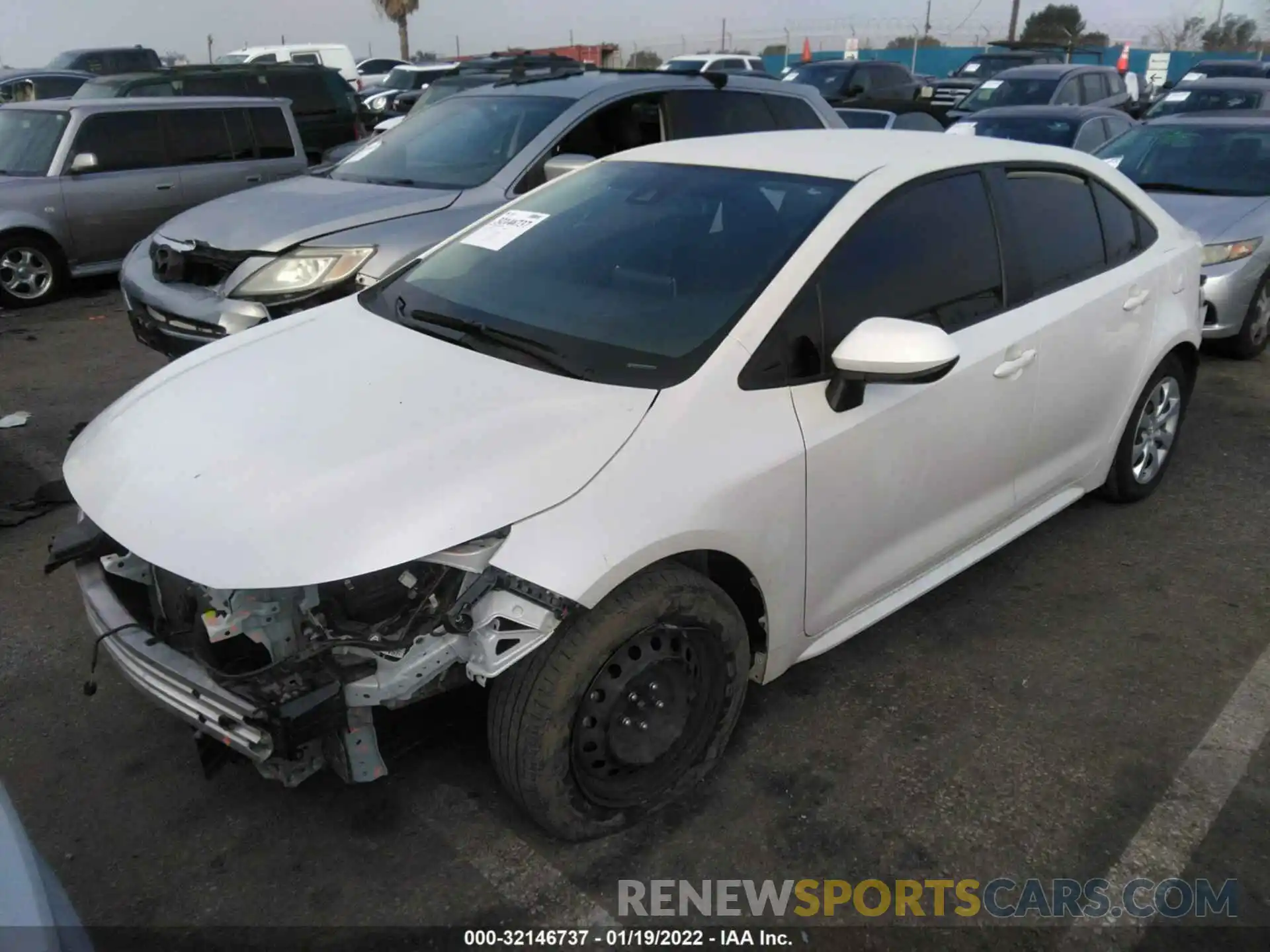 2 Photograph of a damaged car JTDEPMAE8MJ166723 TOYOTA COROLLA 2021