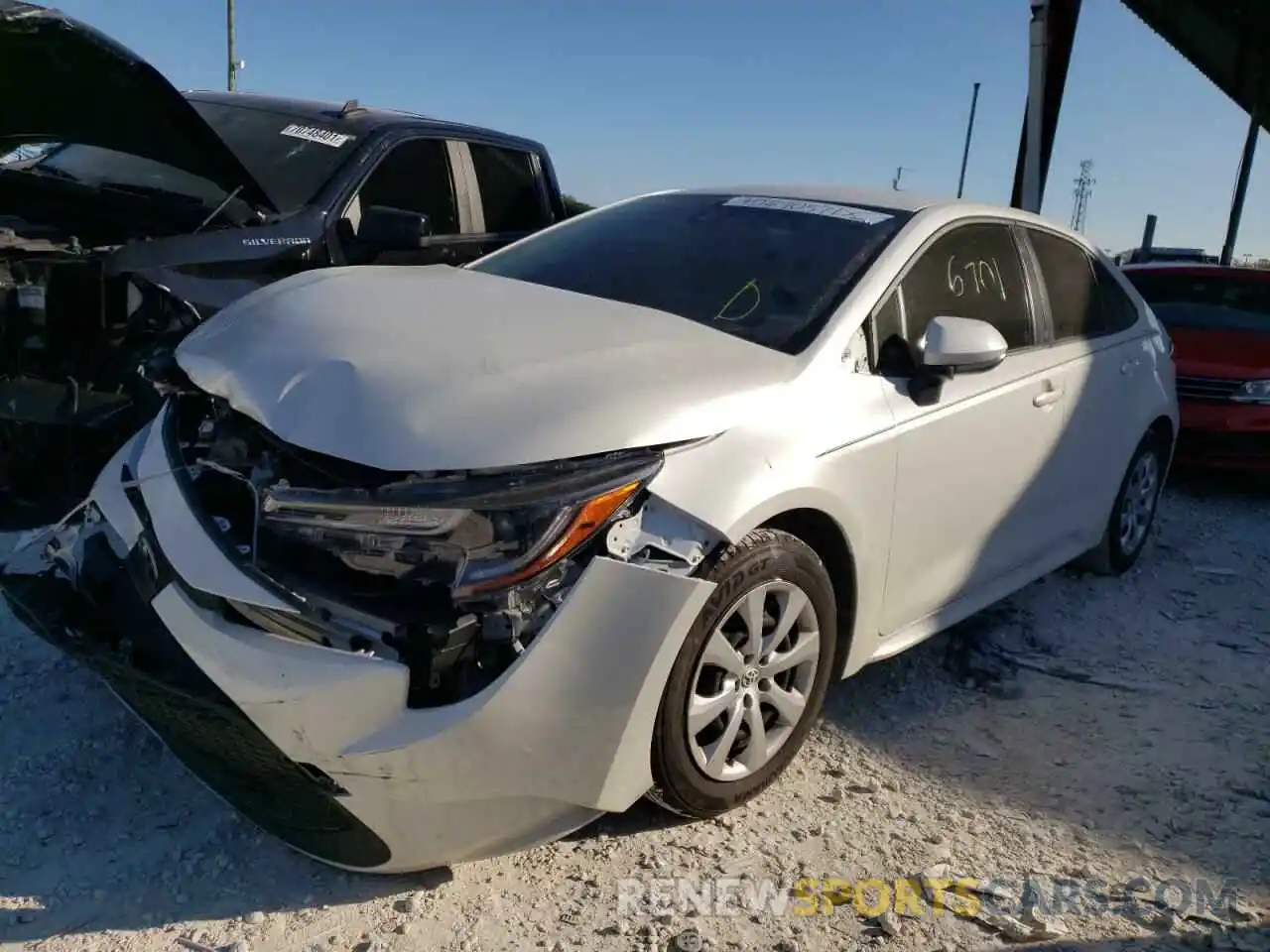 2 Photograph of a damaged car JTDEPMAE8MJ167810 TOYOTA COROLLA 2021