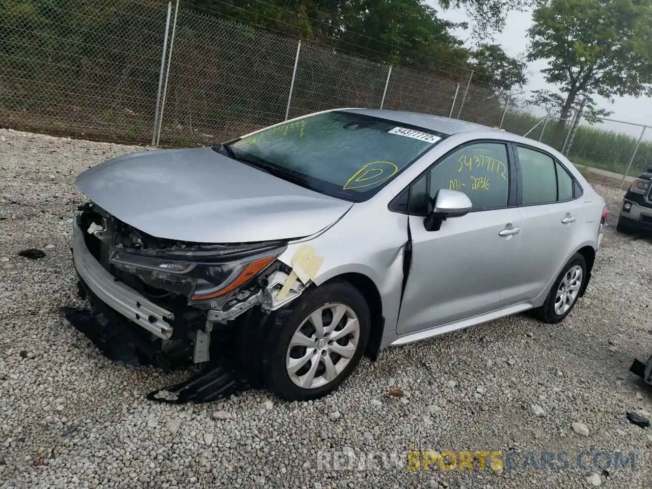 2 Photograph of a damaged car JTDEPMAE8MJ168276 TOYOTA COROLLA 2021