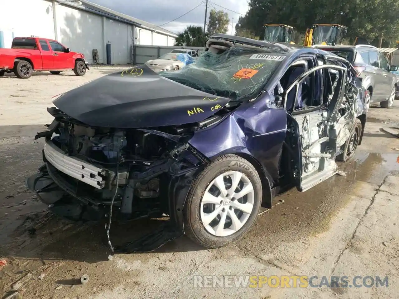 2 Photograph of a damaged car JTDEPMAE8MJ171436 TOYOTA COROLLA 2021