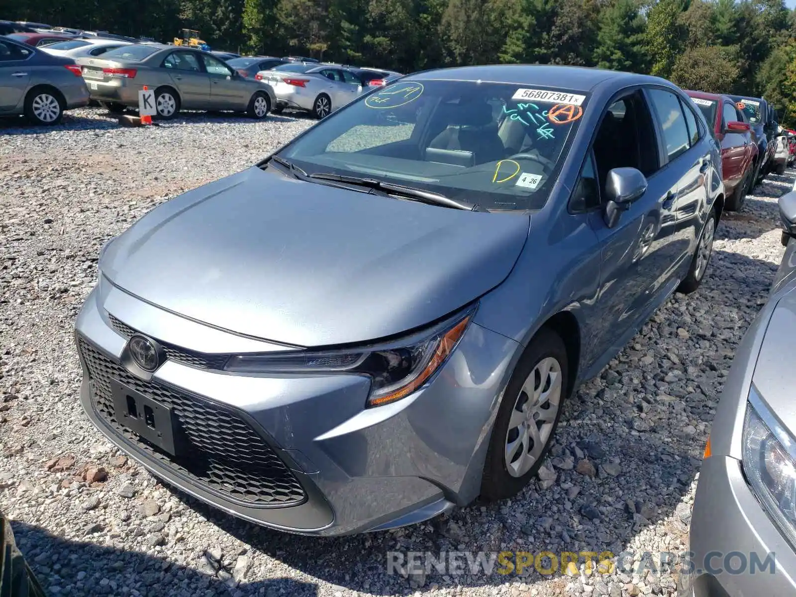 2 Photograph of a damaged car JTDEPMAE8MJ171792 TOYOTA COROLLA 2021