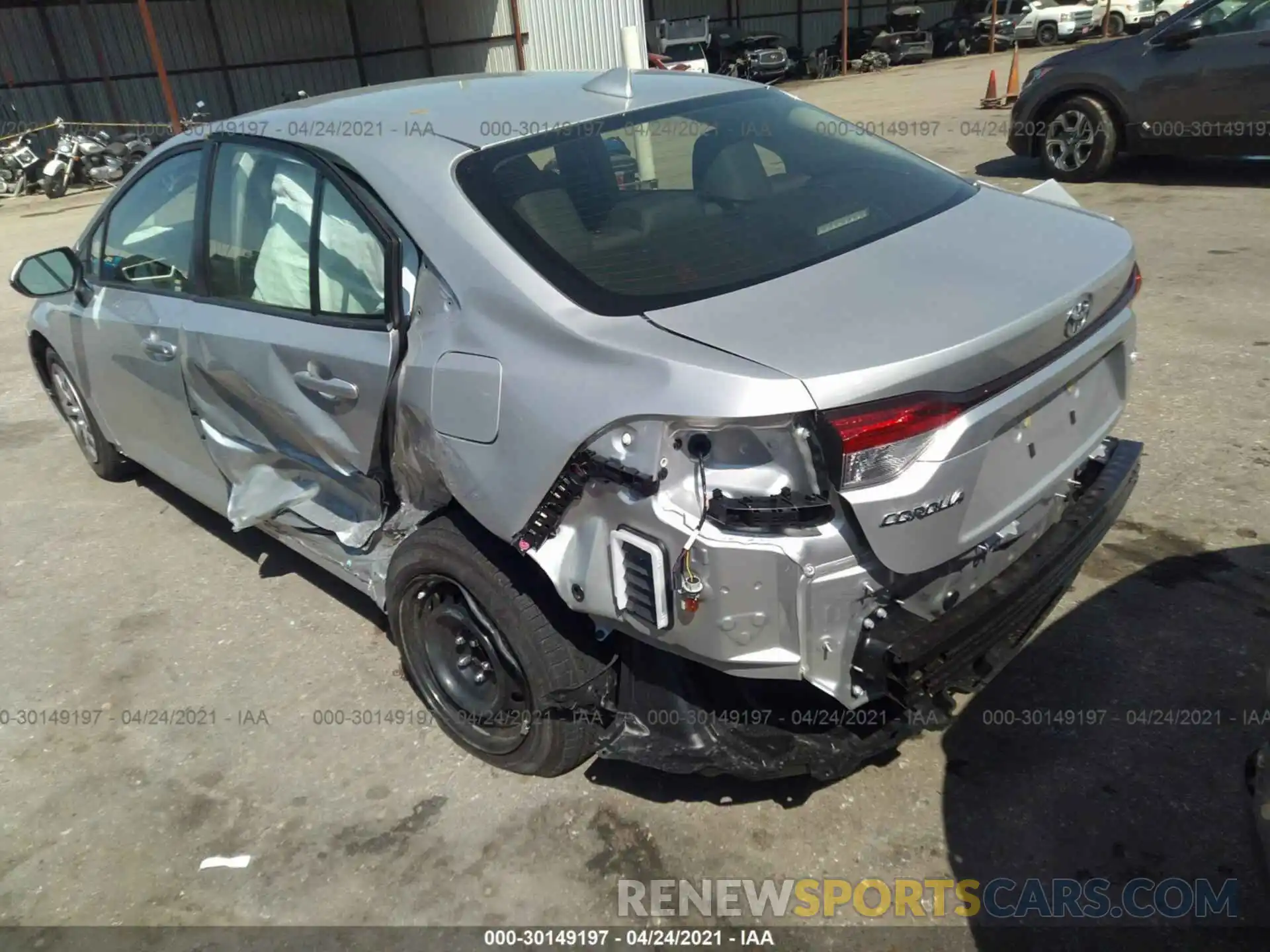 3 Photograph of a damaged car JTDEPMAE8MJ175308 TOYOTA COROLLA 2021