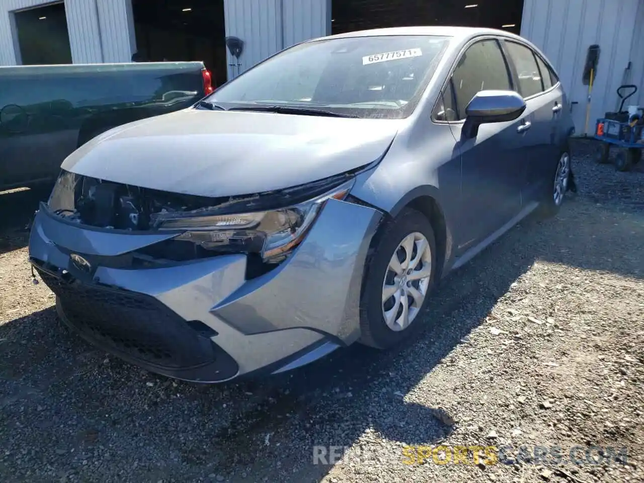 2 Photograph of a damaged car JTDEPMAE8MJ177074 TOYOTA COROLLA 2021