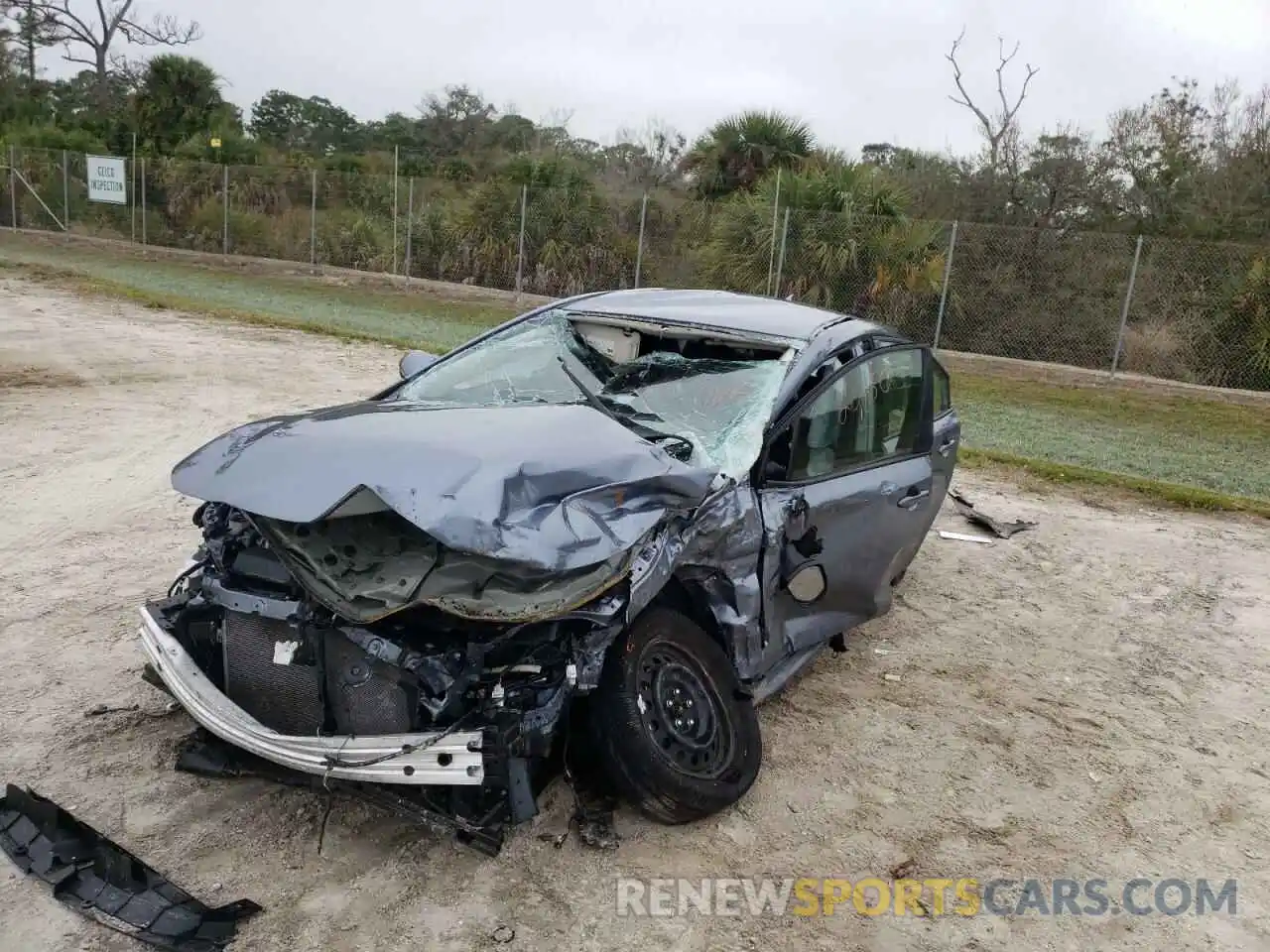 2 Photograph of a damaged car JTDEPMAE8MJ177348 TOYOTA COROLLA 2021