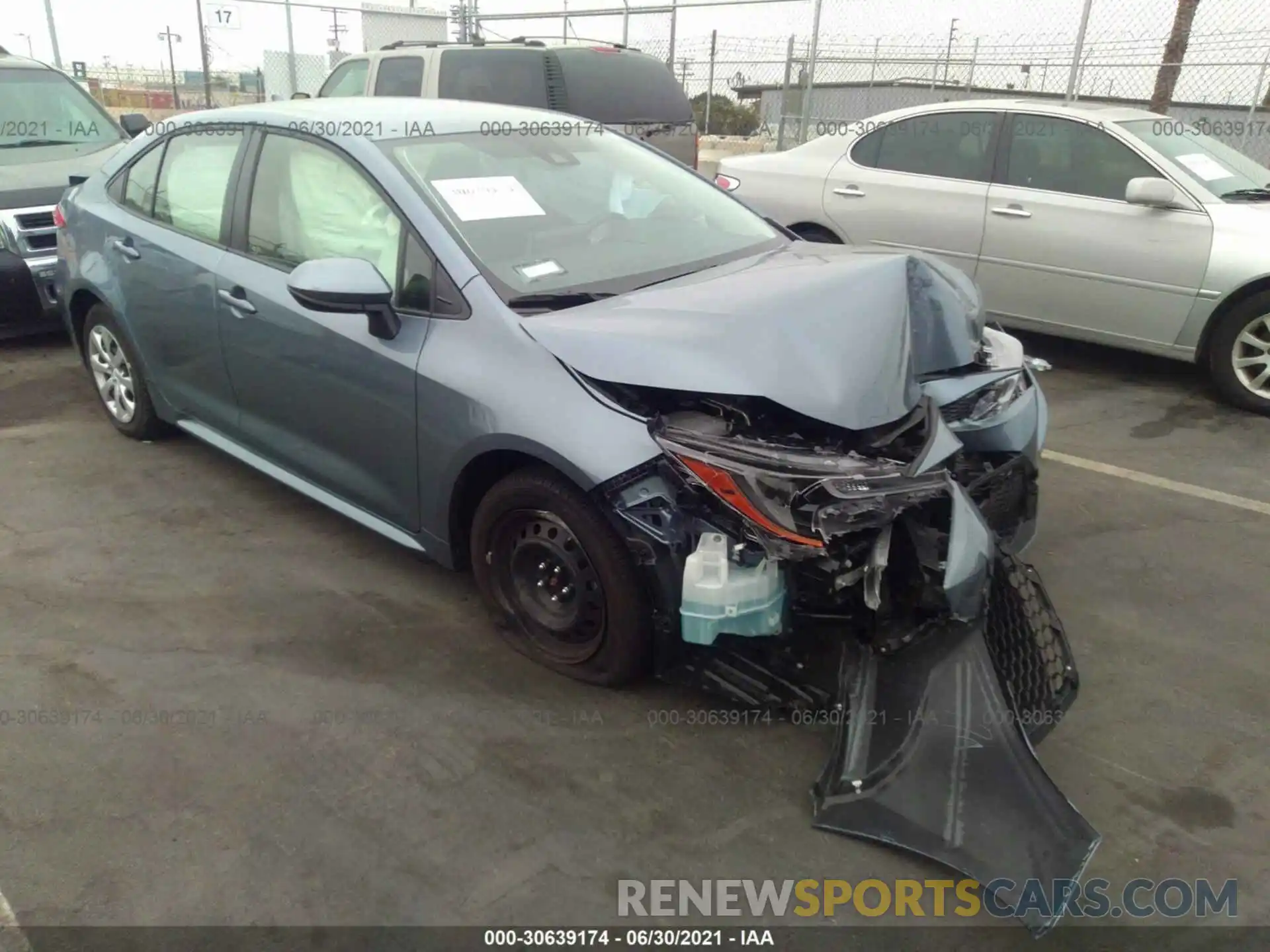 1 Photograph of a damaged car JTDEPMAE8MJ179259 TOYOTA COROLLA 2021