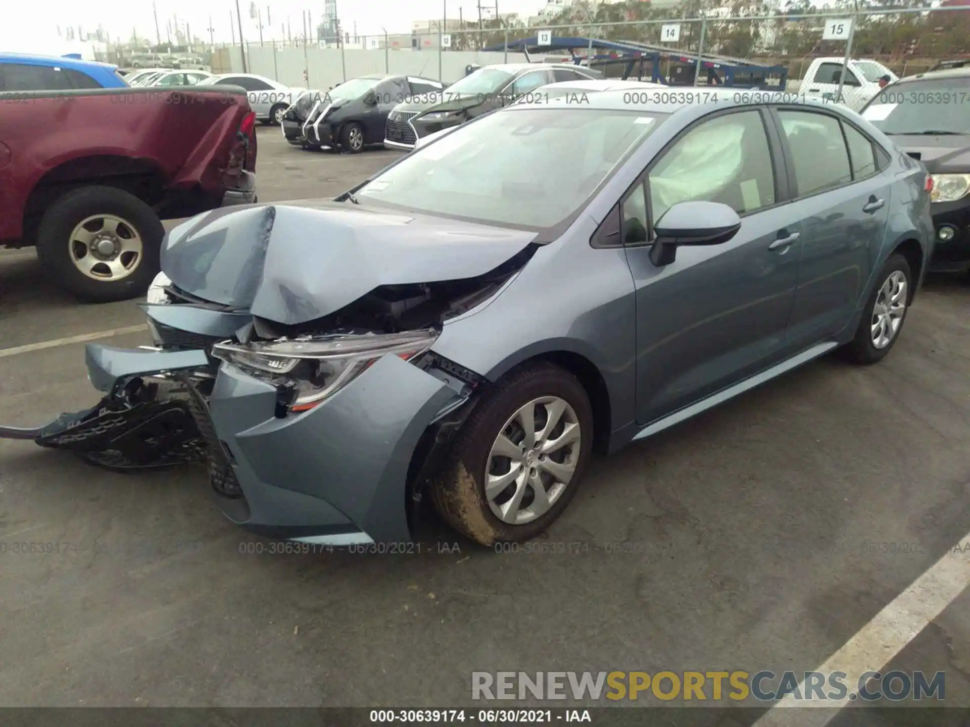 2 Photograph of a damaged car JTDEPMAE8MJ179259 TOYOTA COROLLA 2021