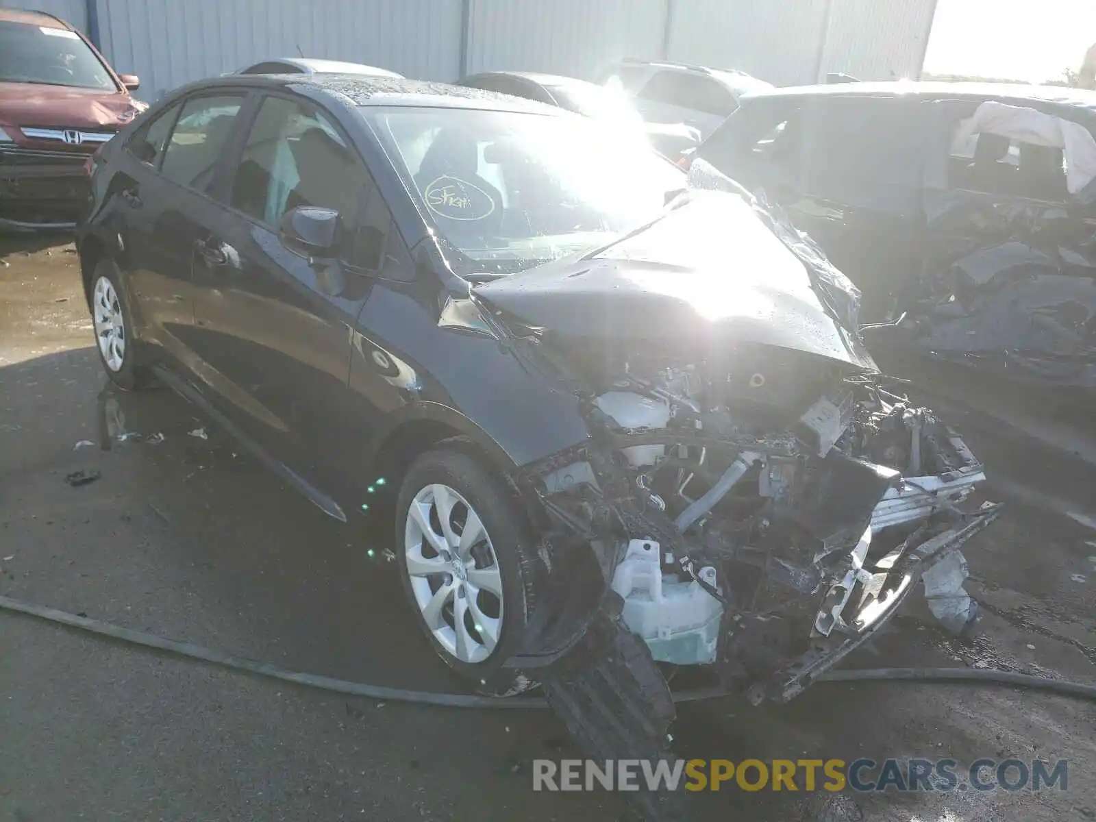 1 Photograph of a damaged car JTDEPMAE8MJ180072 TOYOTA COROLLA 2021