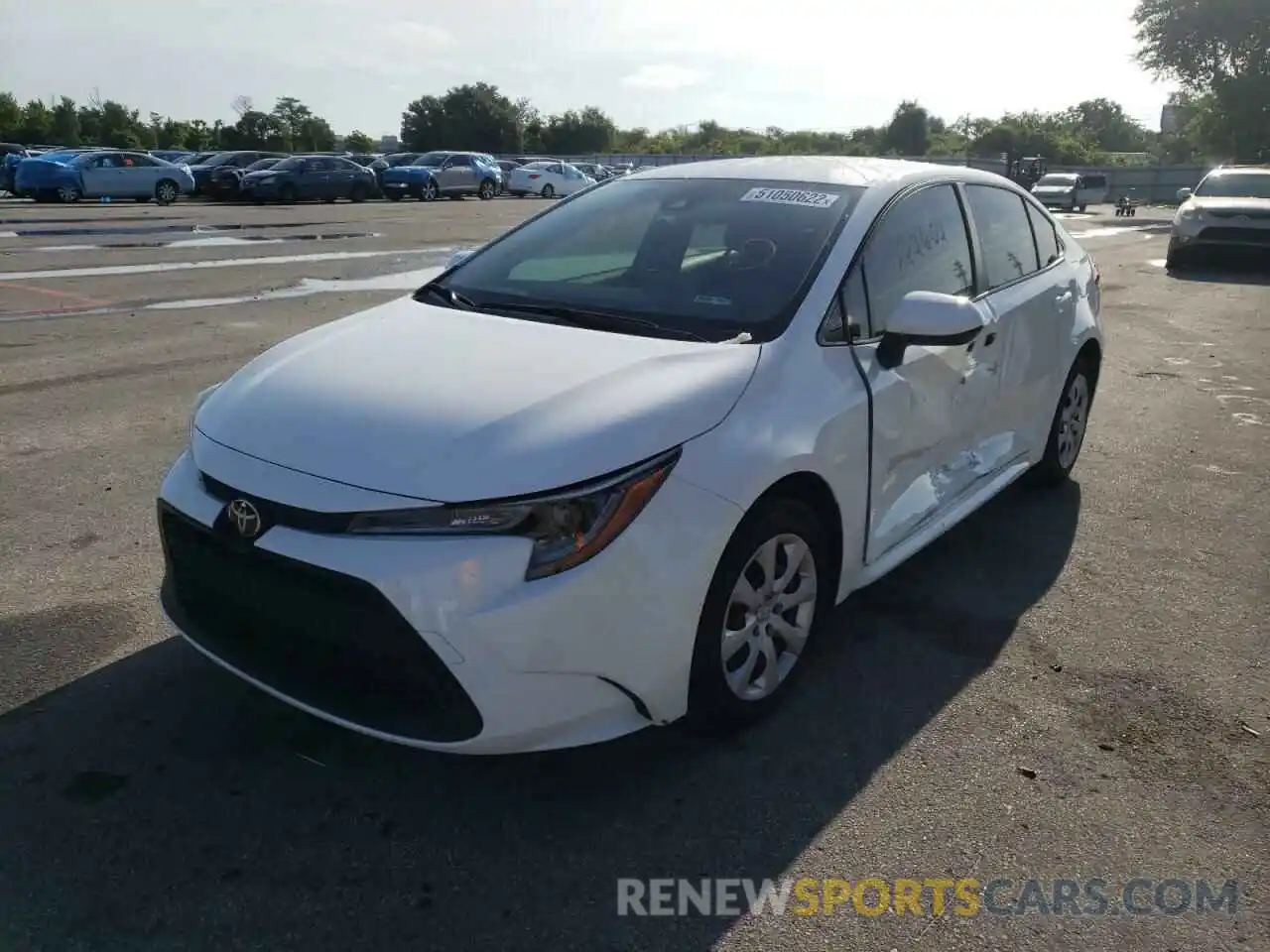 2 Photograph of a damaged car JTDEPMAE8MJ180962 TOYOTA COROLLA 2021