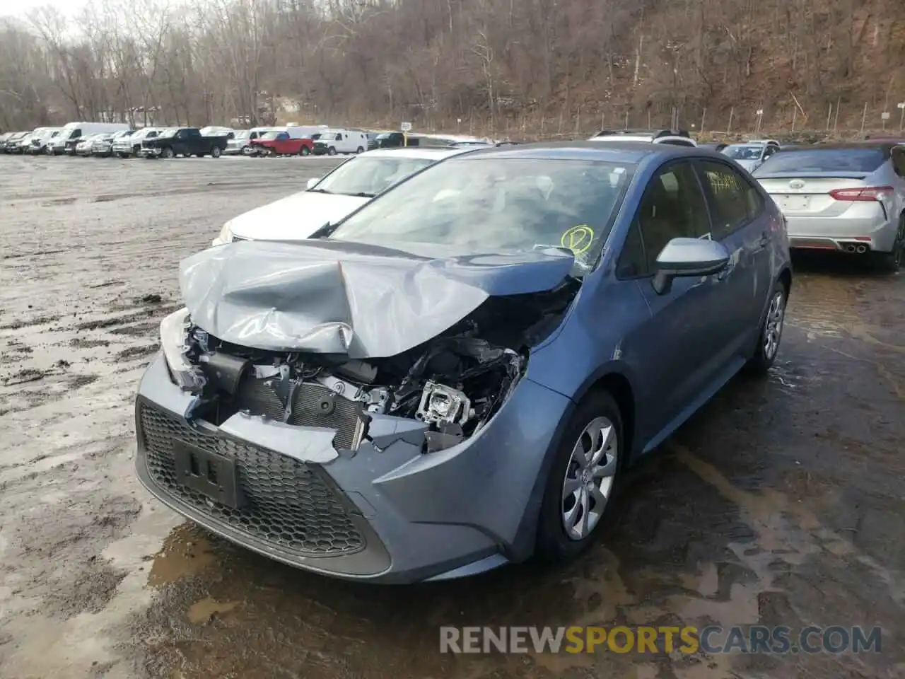 2 Photograph of a damaged car JTDEPMAE8MJ182243 TOYOTA COROLLA 2021