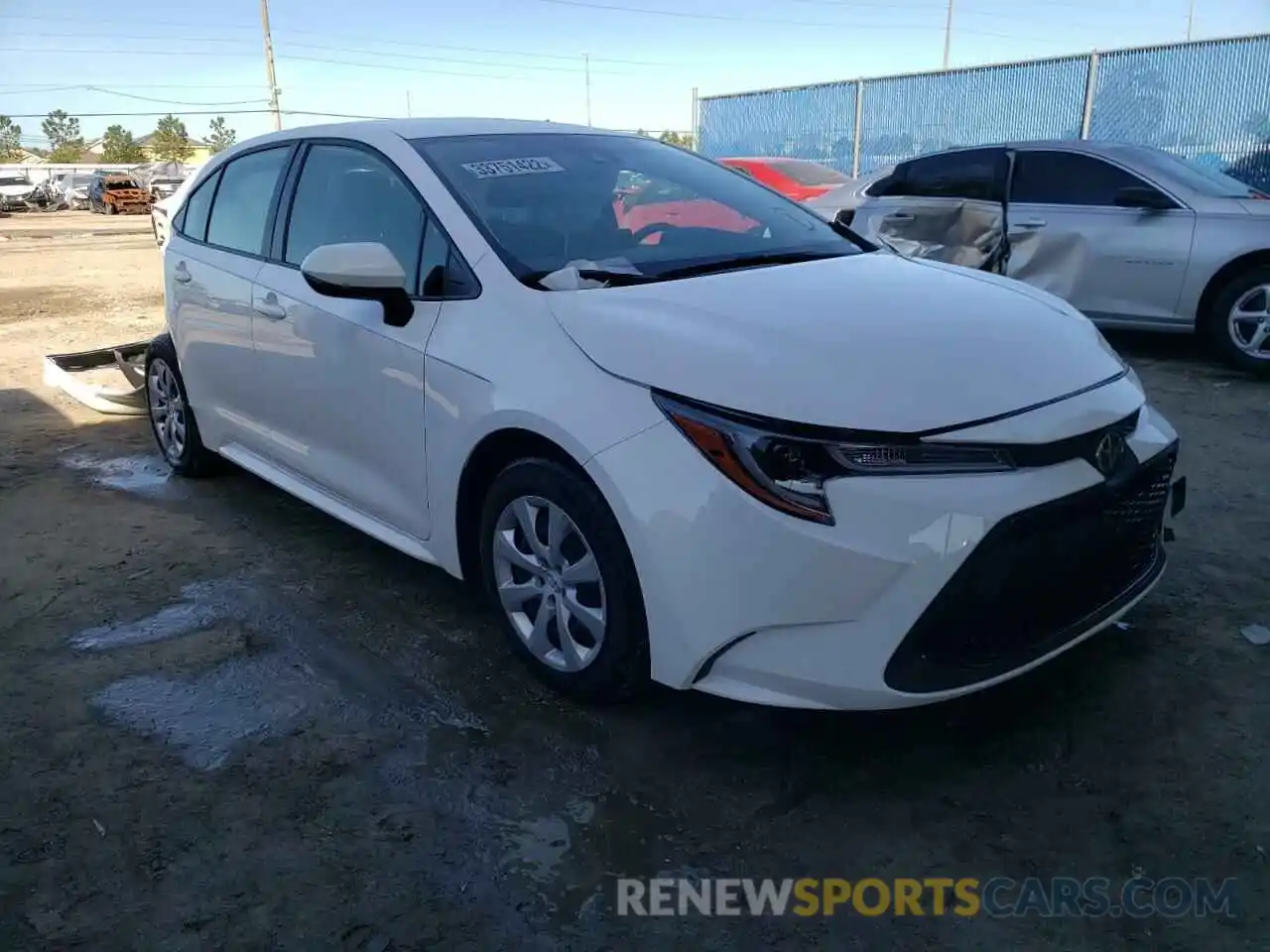 1 Photograph of a damaged car JTDEPMAE8MJ182548 TOYOTA COROLLA 2021