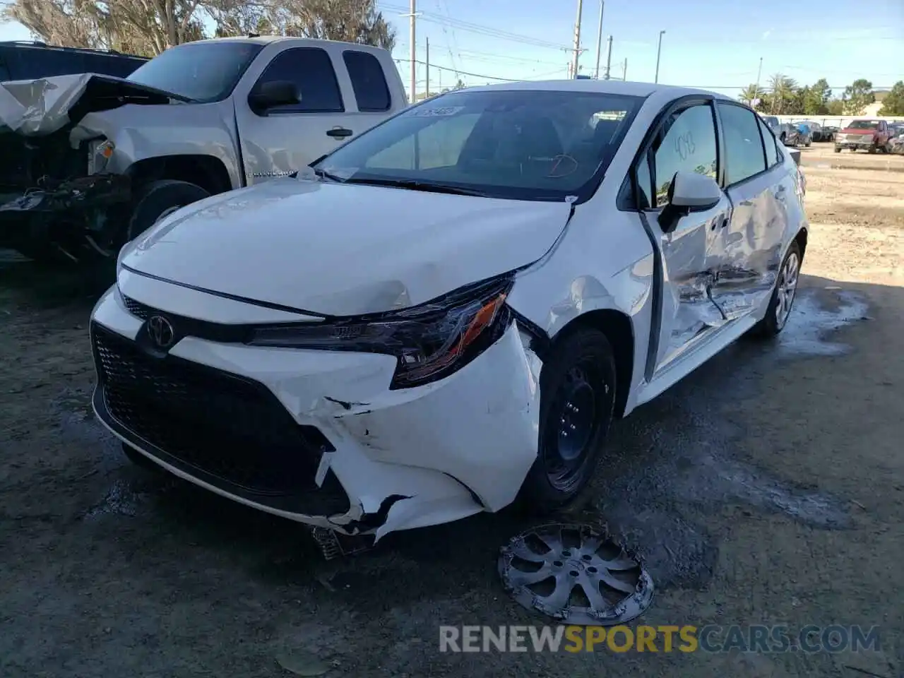 2 Photograph of a damaged car JTDEPMAE8MJ182548 TOYOTA COROLLA 2021