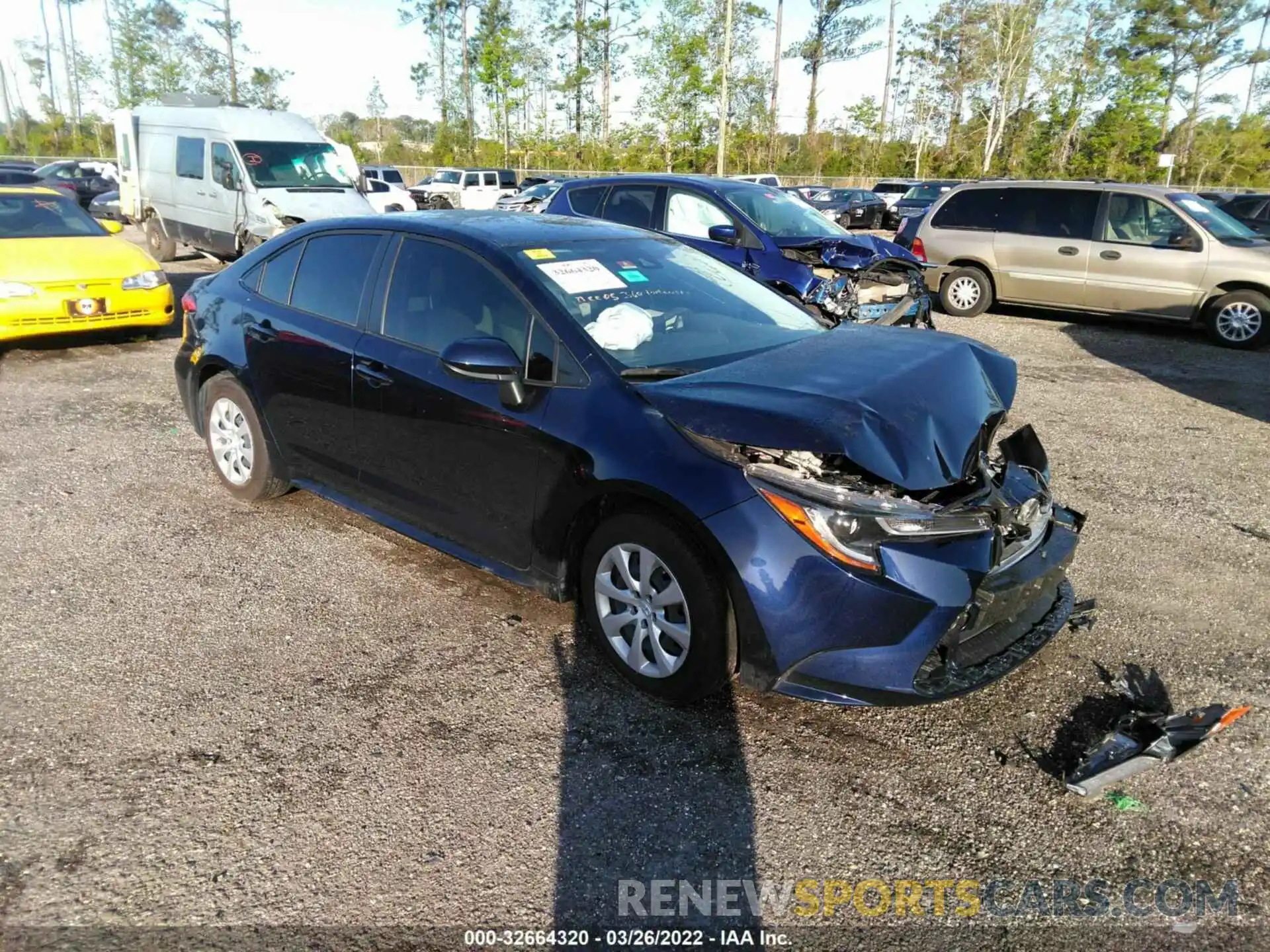 1 Photograph of a damaged car JTDEPMAE8MJ183036 TOYOTA COROLLA 2021