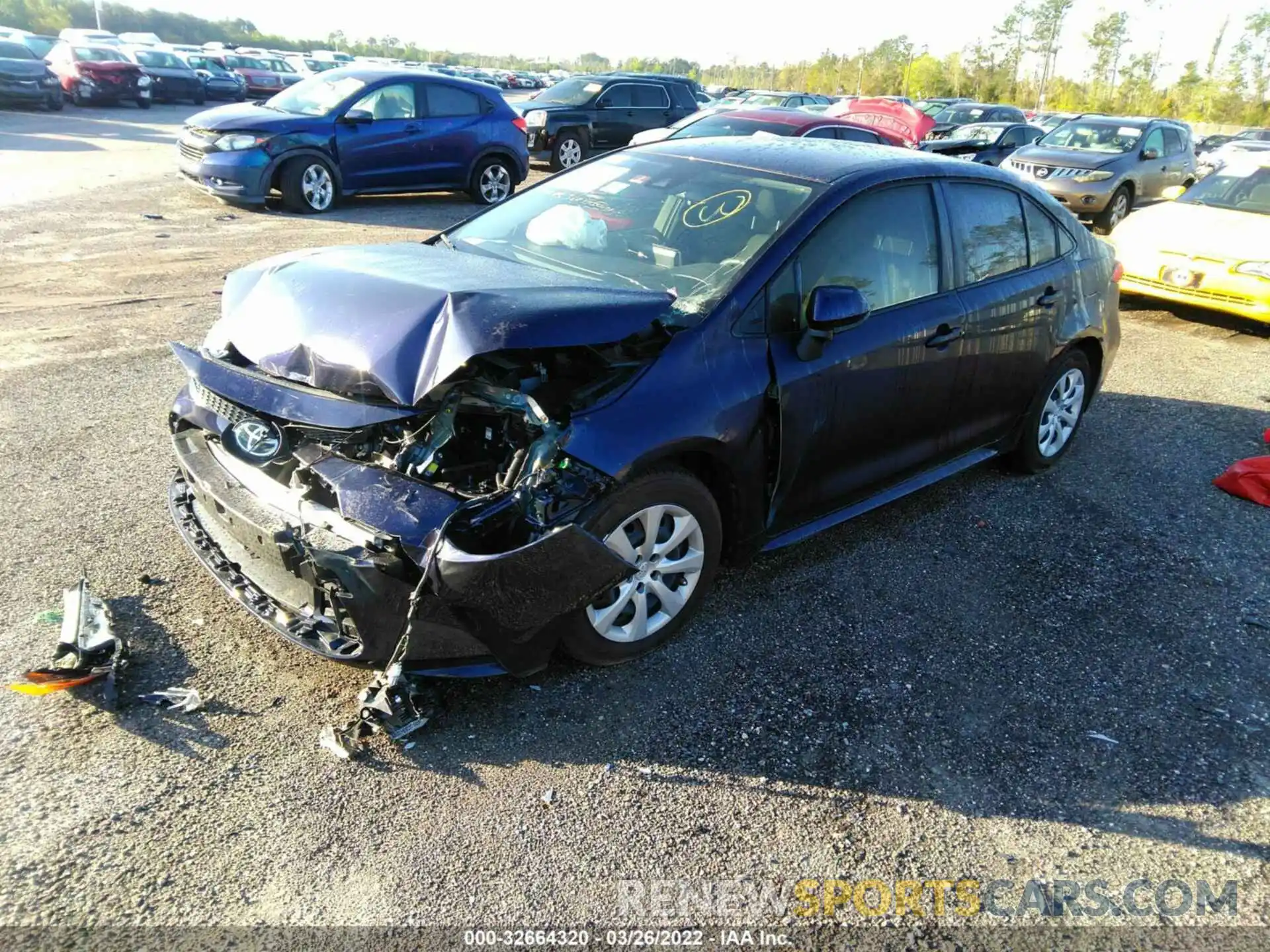 2 Photograph of a damaged car JTDEPMAE8MJ183036 TOYOTA COROLLA 2021