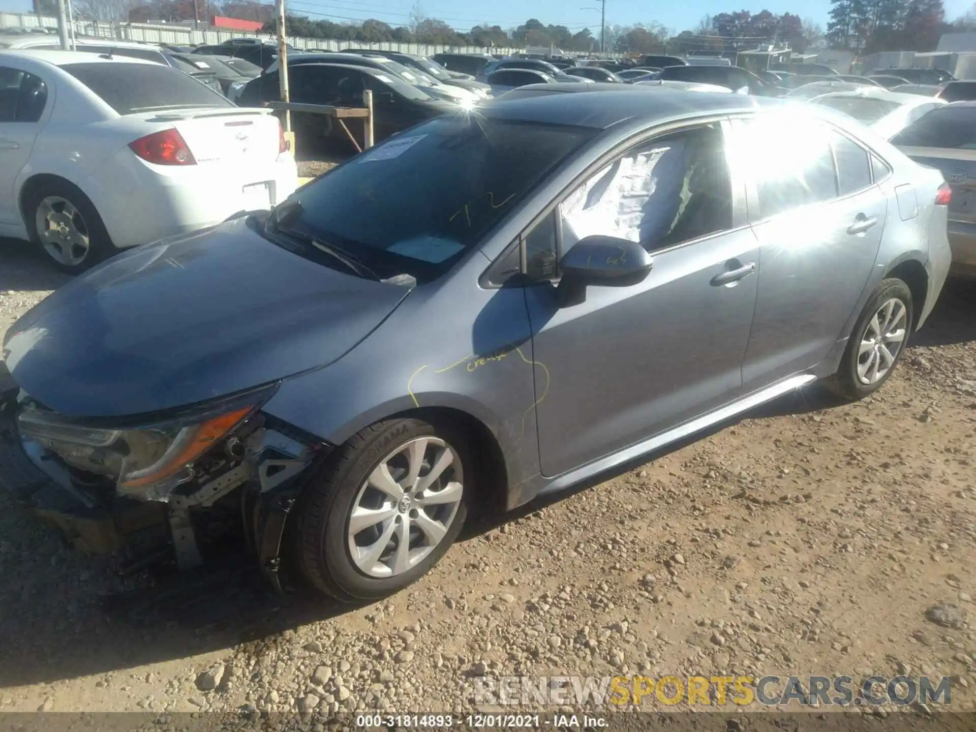 2 Photograph of a damaged car JTDEPMAE8MJ184574 TOYOTA COROLLA 2021