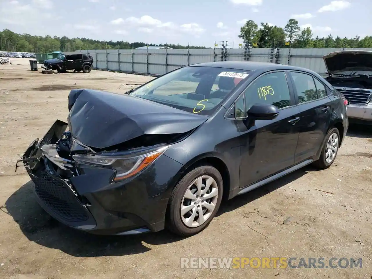 2 Photograph of a damaged car JTDEPMAE8MJ188415 TOYOTA COROLLA 2021