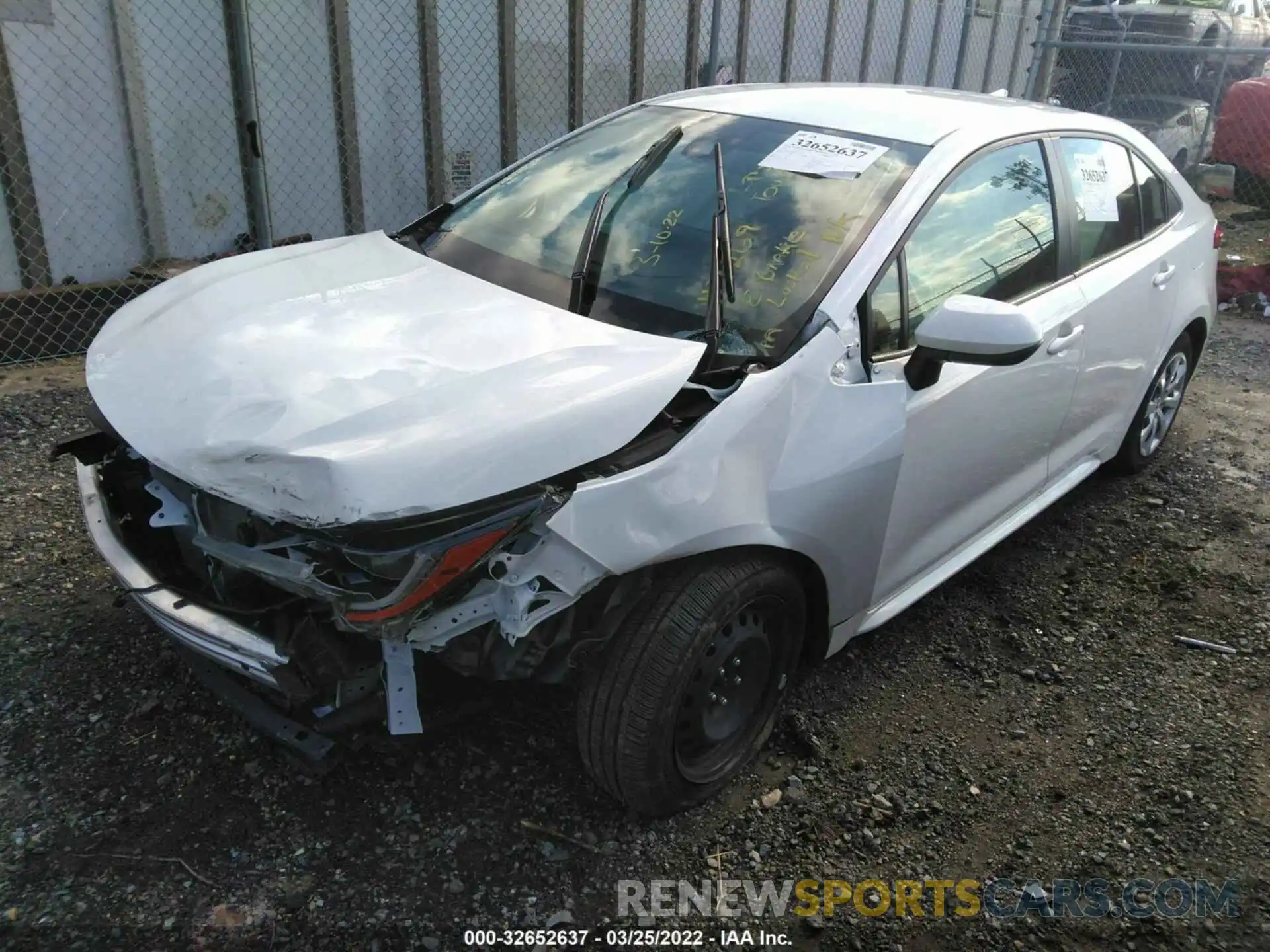 2 Photograph of a damaged car JTDEPMAE9MJ117269 TOYOTA COROLLA 2021