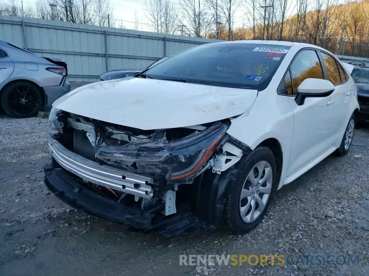 2 Photograph of a damaged car JTDEPMAE9MJ119572 TOYOTA COROLLA 2021