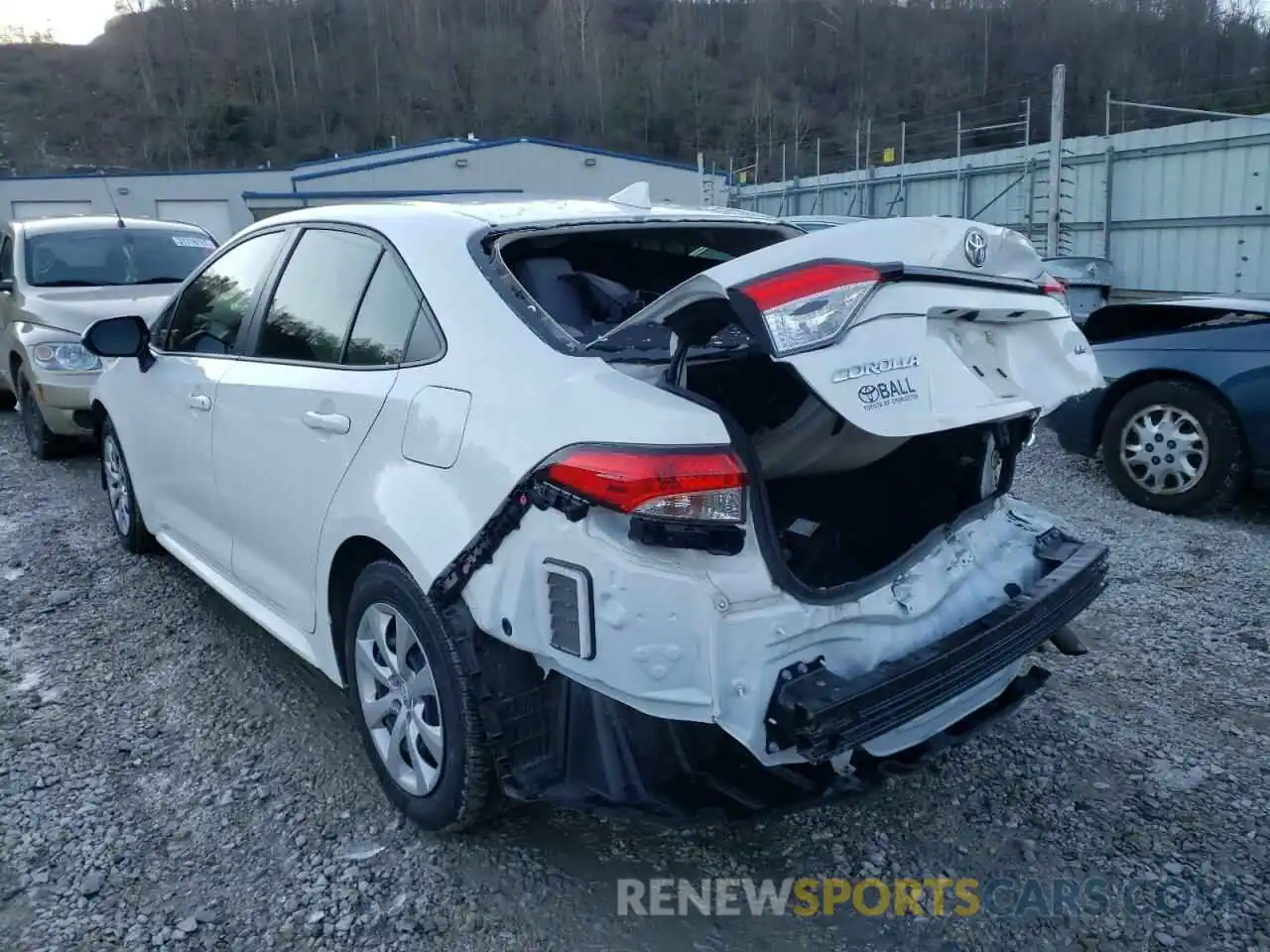 3 Photograph of a damaged car JTDEPMAE9MJ119572 TOYOTA COROLLA 2021