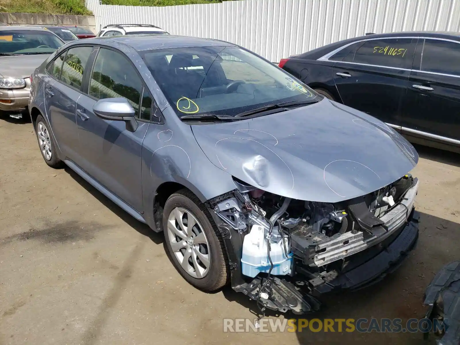 1 Photograph of a damaged car JTDEPMAE9MJ120463 TOYOTA COROLLA 2021