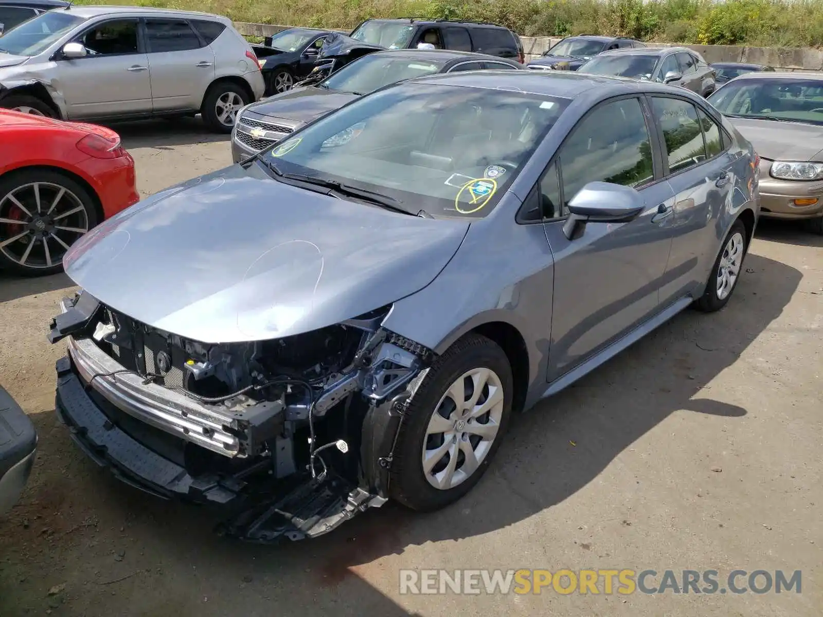 2 Photograph of a damaged car JTDEPMAE9MJ120463 TOYOTA COROLLA 2021