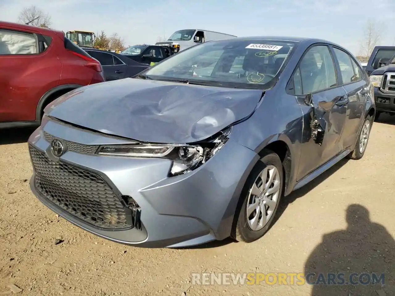 2 Photograph of a damaged car JTDEPMAE9MJ120950 TOYOTA COROLLA 2021