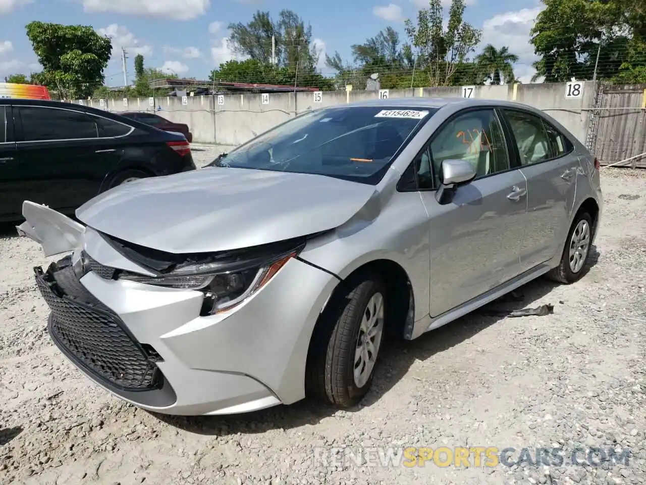 2 Photograph of a damaged car JTDEPMAE9MJ121581 TOYOTA COROLLA 2021