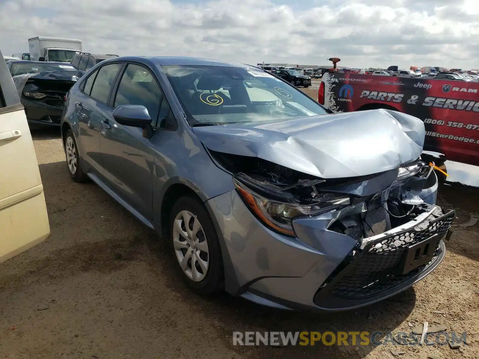 1 Photograph of a damaged car JTDEPMAE9MJ124898 TOYOTA COROLLA 2021