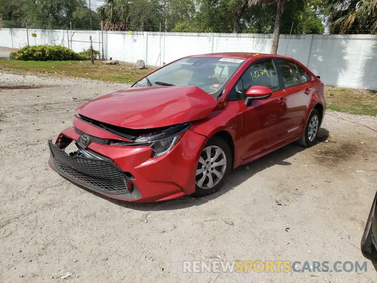 2 Photograph of a damaged car JTDEPMAE9MJ125209 TOYOTA COROLLA 2021