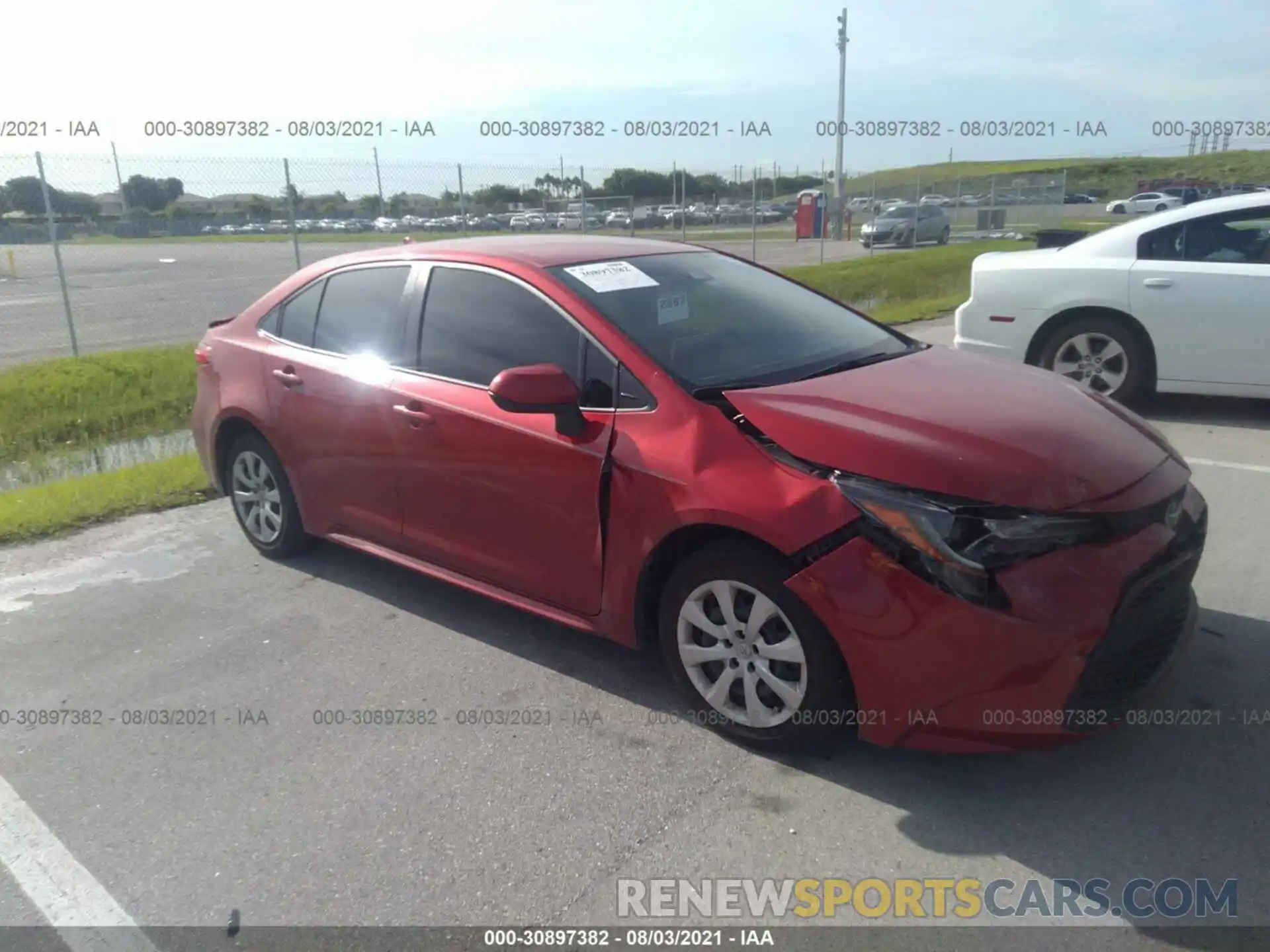 1 Photograph of a damaged car JTDEPMAE9MJ125923 TOYOTA COROLLA 2021