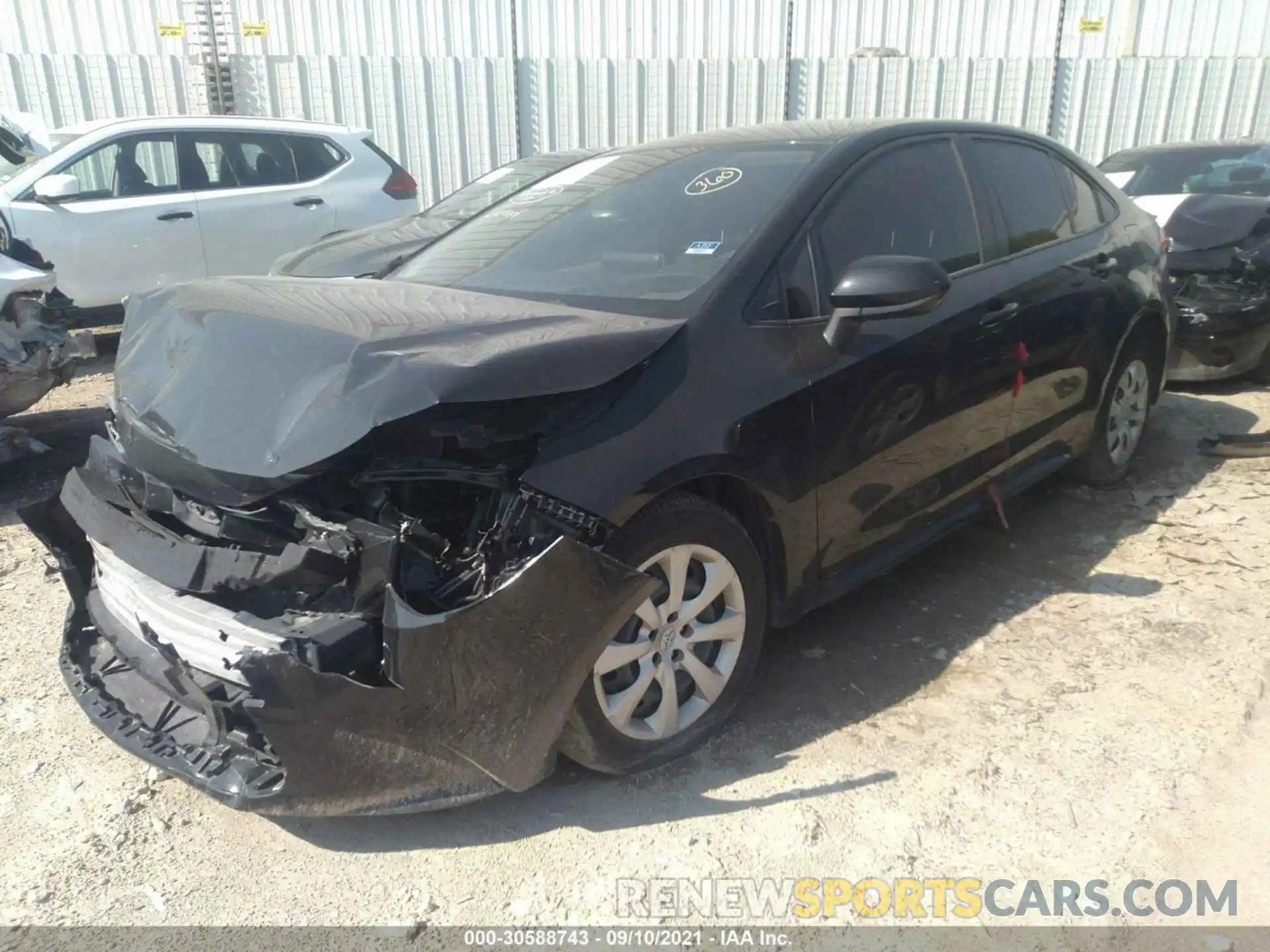 2 Photograph of a damaged car JTDEPMAE9MJ127106 TOYOTA COROLLA 2021