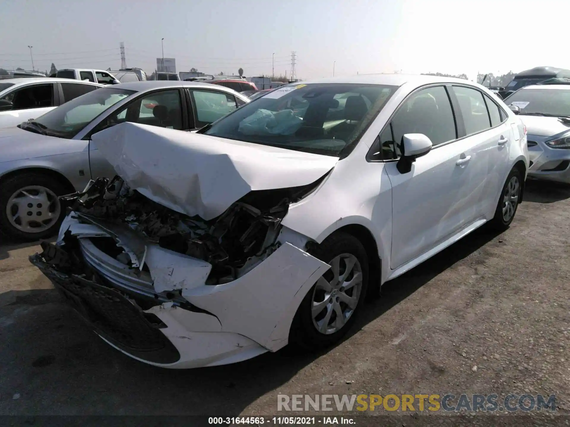 2 Photograph of a damaged car JTDEPMAE9MJ127977 TOYOTA COROLLA 2021