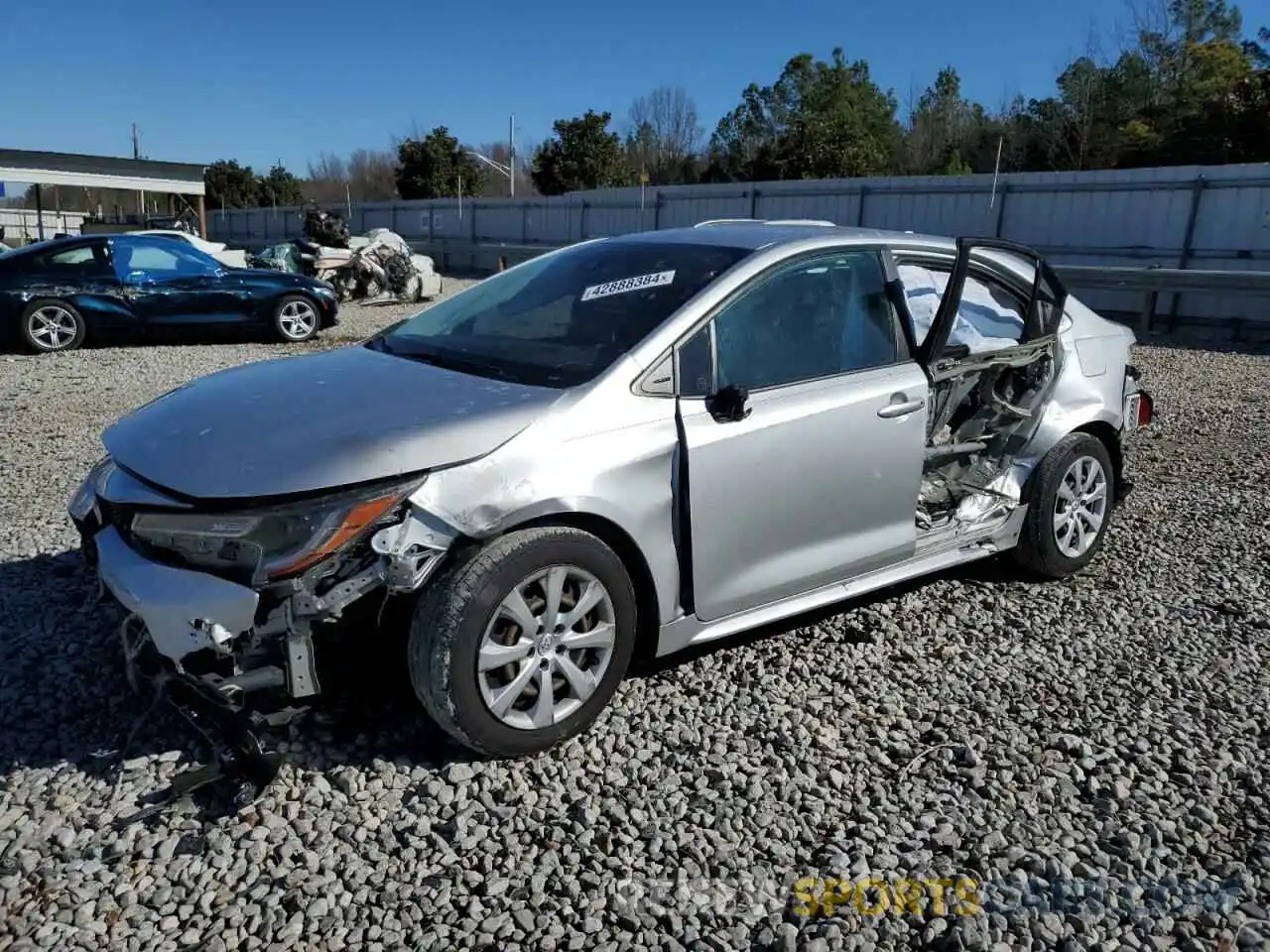 1 Photograph of a damaged car JTDEPMAE9MJ128630 TOYOTA COROLLA 2021