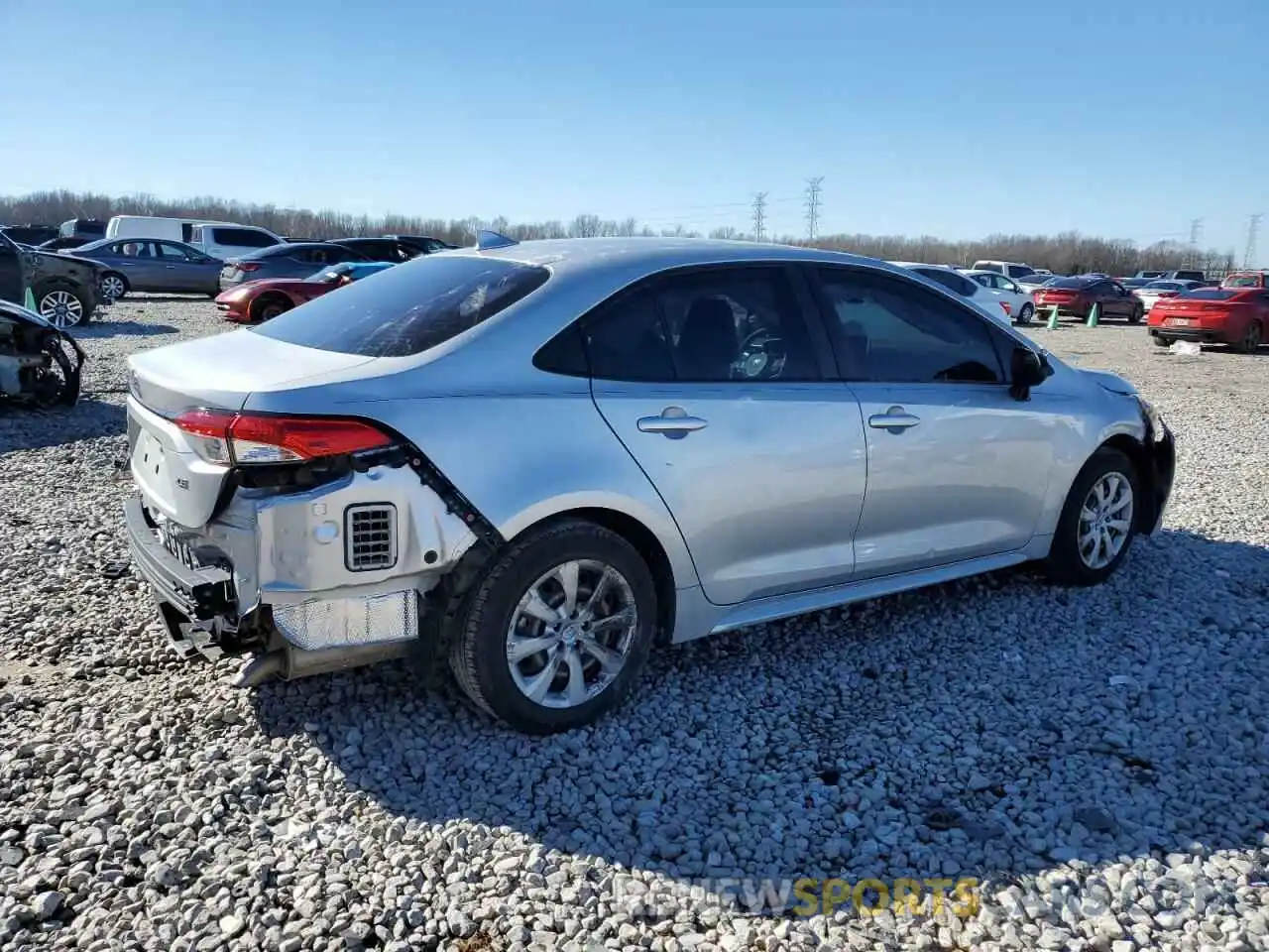 3 Photograph of a damaged car JTDEPMAE9MJ128630 TOYOTA COROLLA 2021