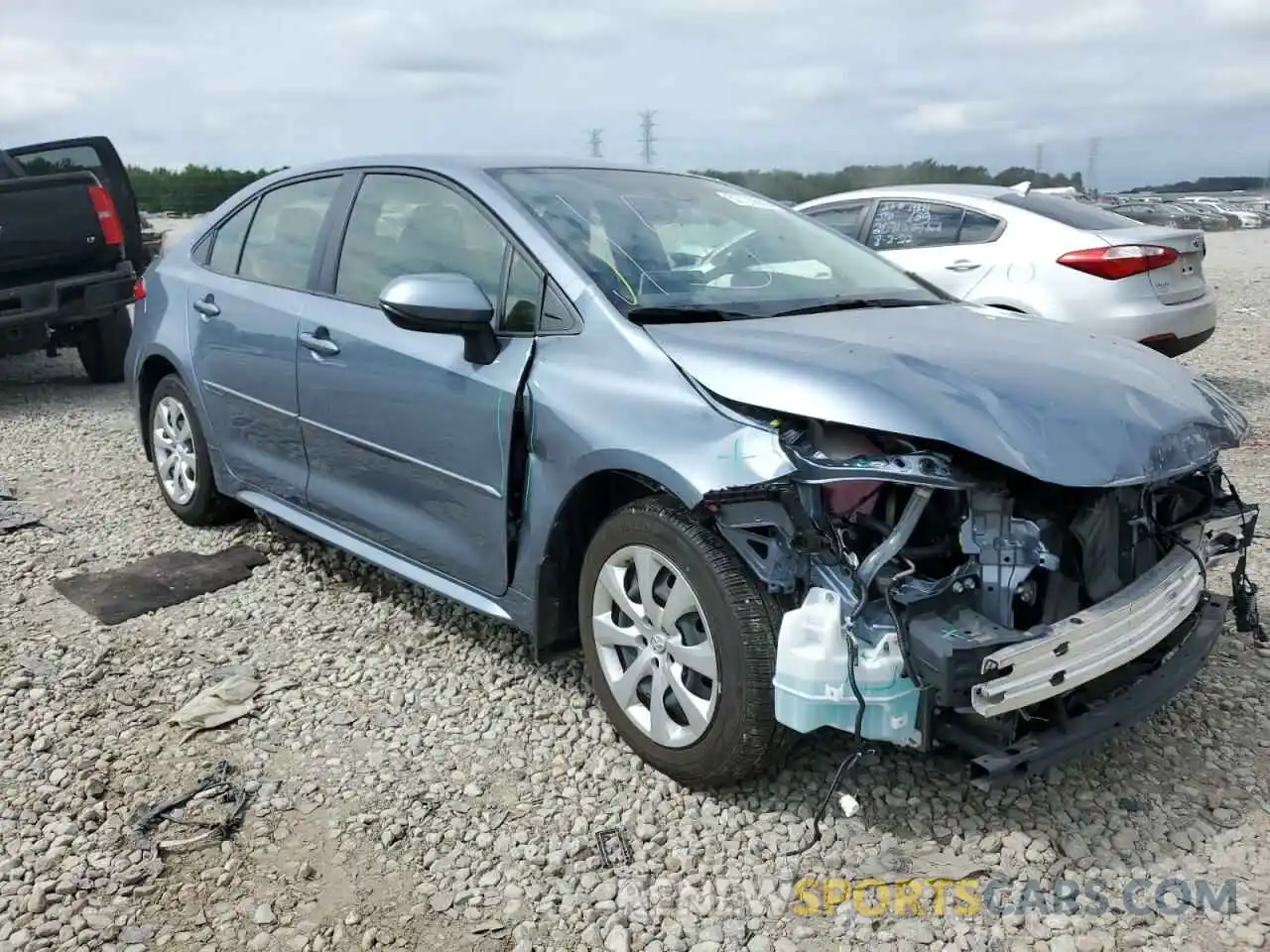 1 Photograph of a damaged car JTDEPMAE9MJ130698 TOYOTA COROLLA 2021