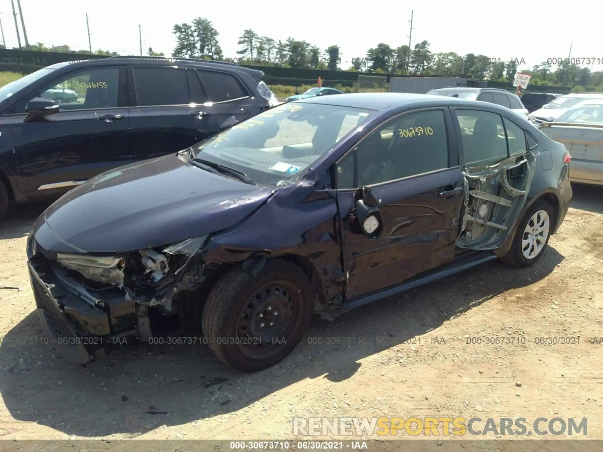 2 Photograph of a damaged car JTDEPMAE9MJ131432 TOYOTA COROLLA 2021