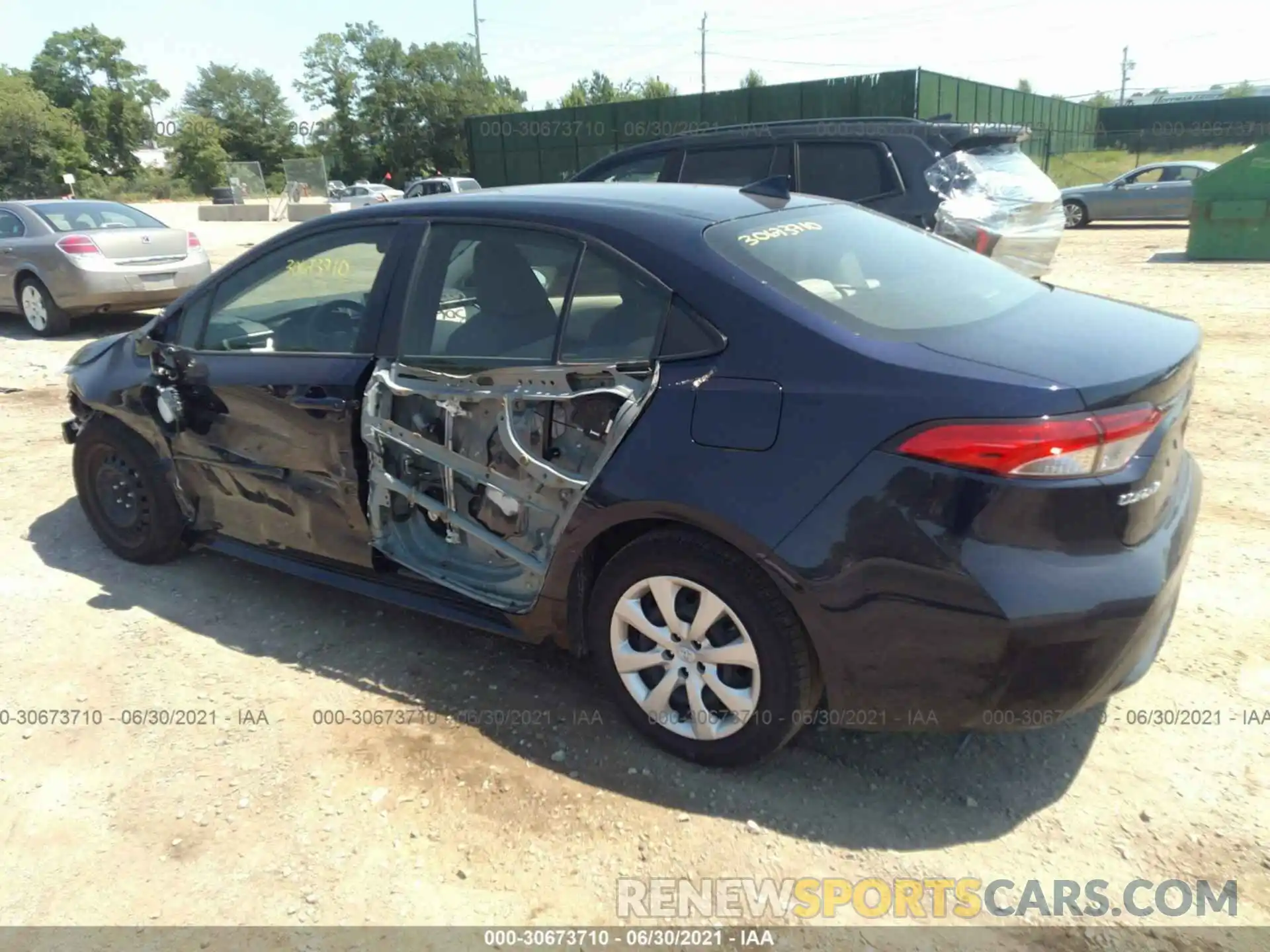 3 Photograph of a damaged car JTDEPMAE9MJ131432 TOYOTA COROLLA 2021