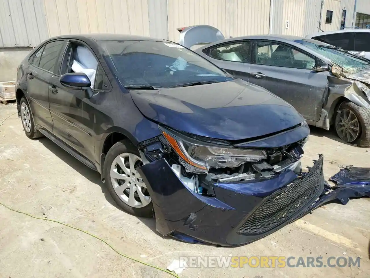 1 Photograph of a damaged car JTDEPMAE9MJ133360 TOYOTA COROLLA 2021