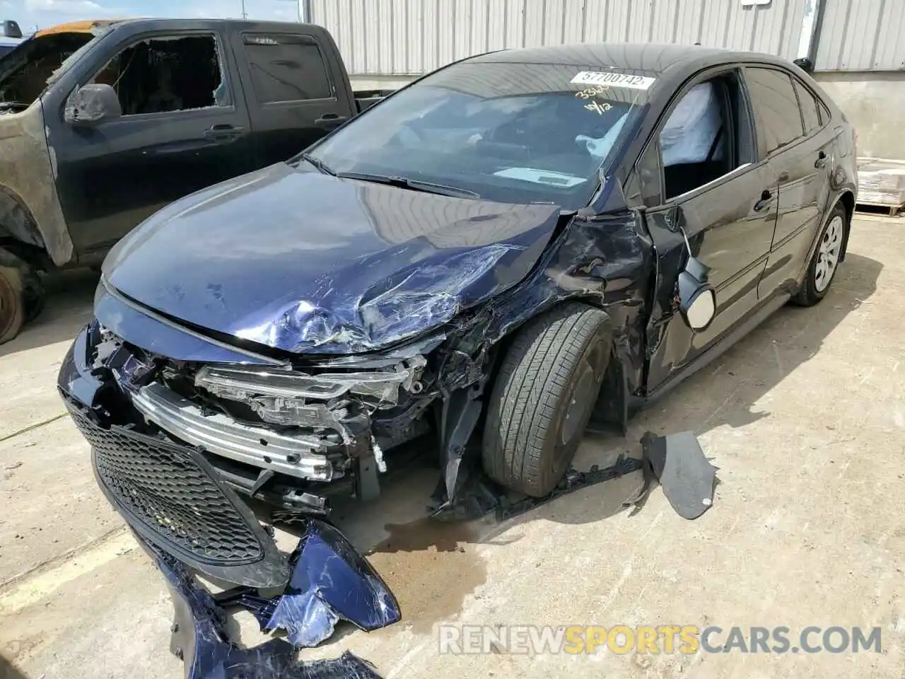 2 Photograph of a damaged car JTDEPMAE9MJ133360 TOYOTA COROLLA 2021