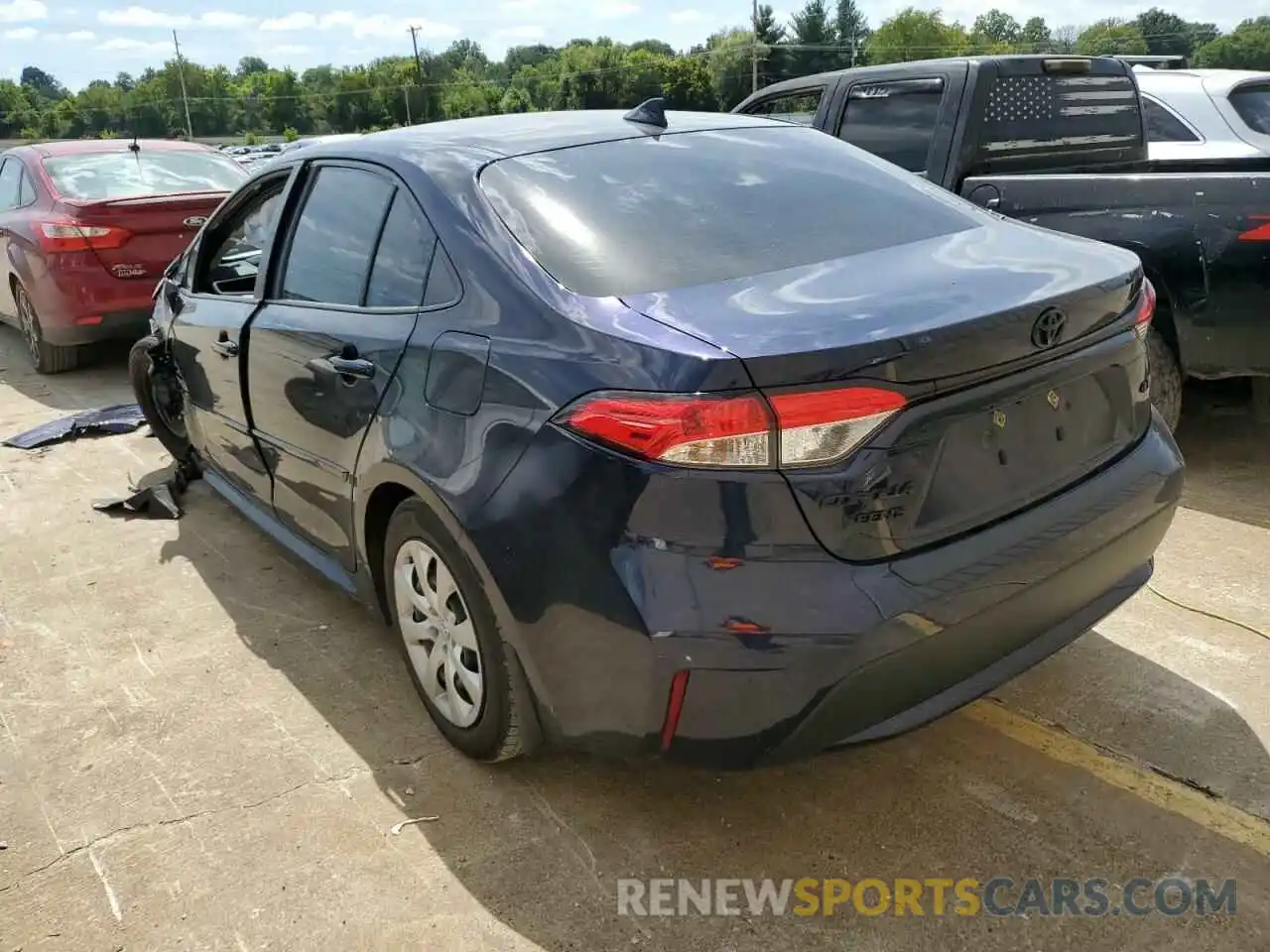 3 Photograph of a damaged car JTDEPMAE9MJ133360 TOYOTA COROLLA 2021