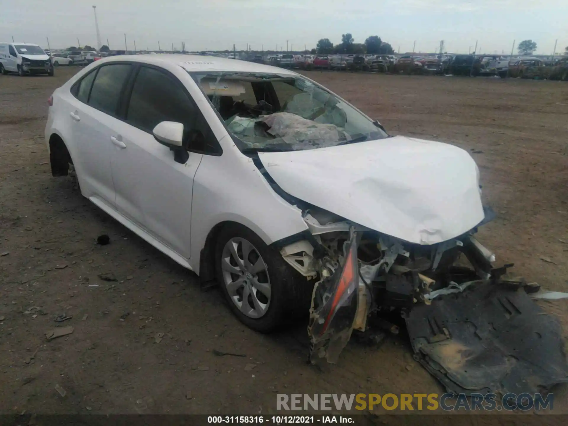 1 Photograph of a damaged car JTDEPMAE9MJ135660 TOYOTA COROLLA 2021