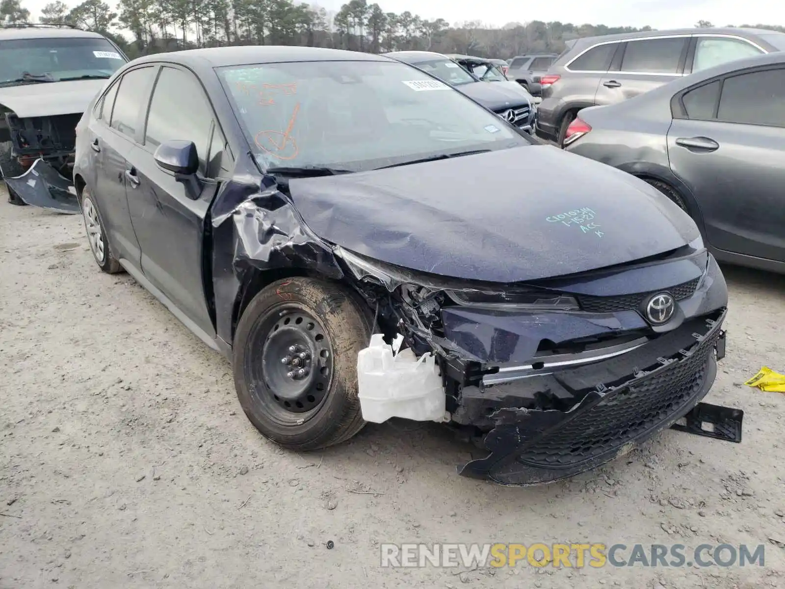 1 Photograph of a damaged car JTDEPMAE9MJ136419 TOYOTA COROLLA 2021