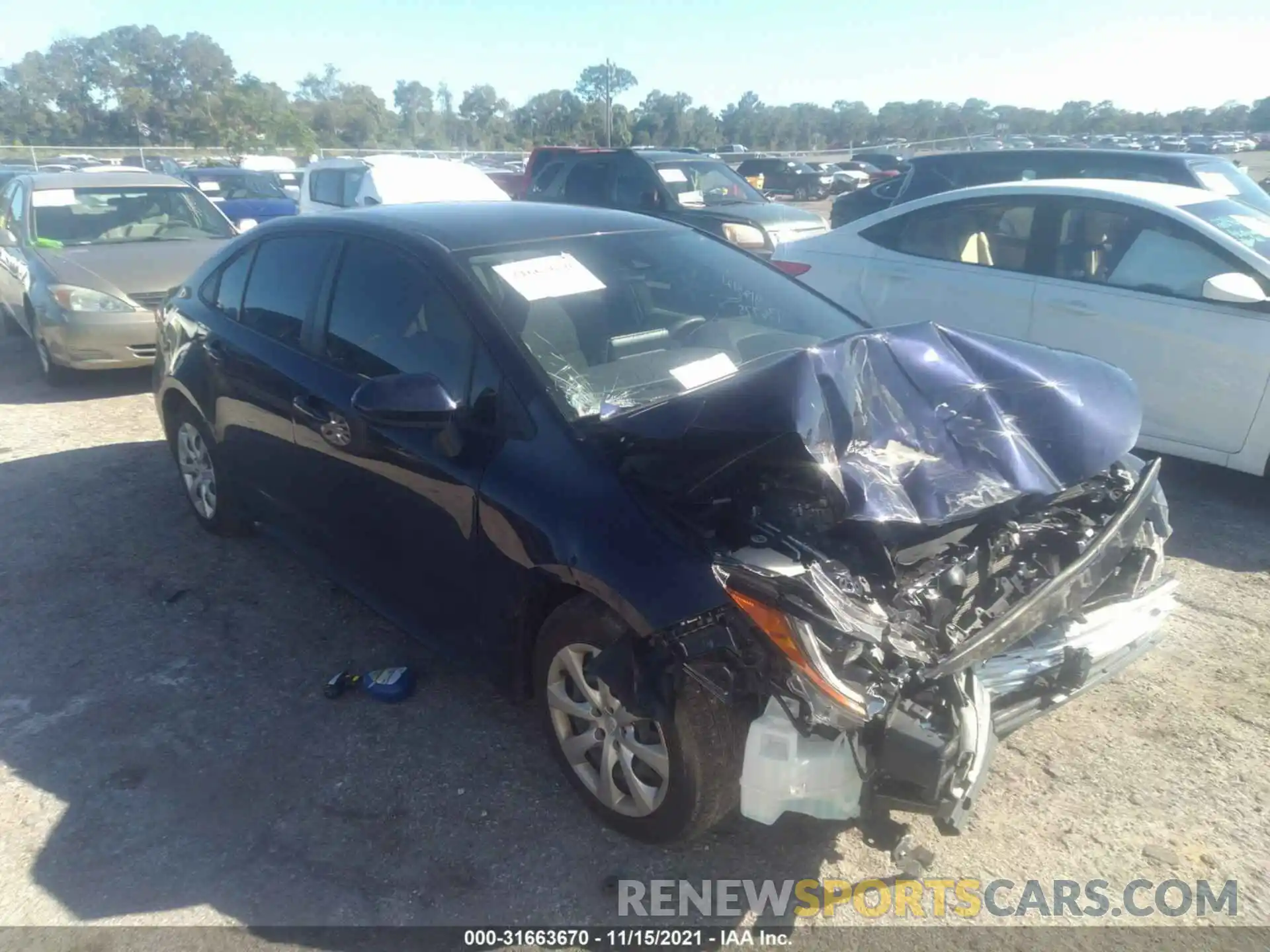 1 Photograph of a damaged car JTDEPMAE9MJ136775 TOYOTA COROLLA 2021