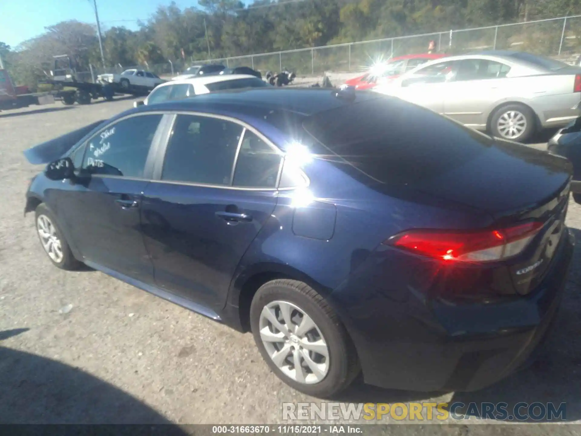 3 Photograph of a damaged car JTDEPMAE9MJ136775 TOYOTA COROLLA 2021