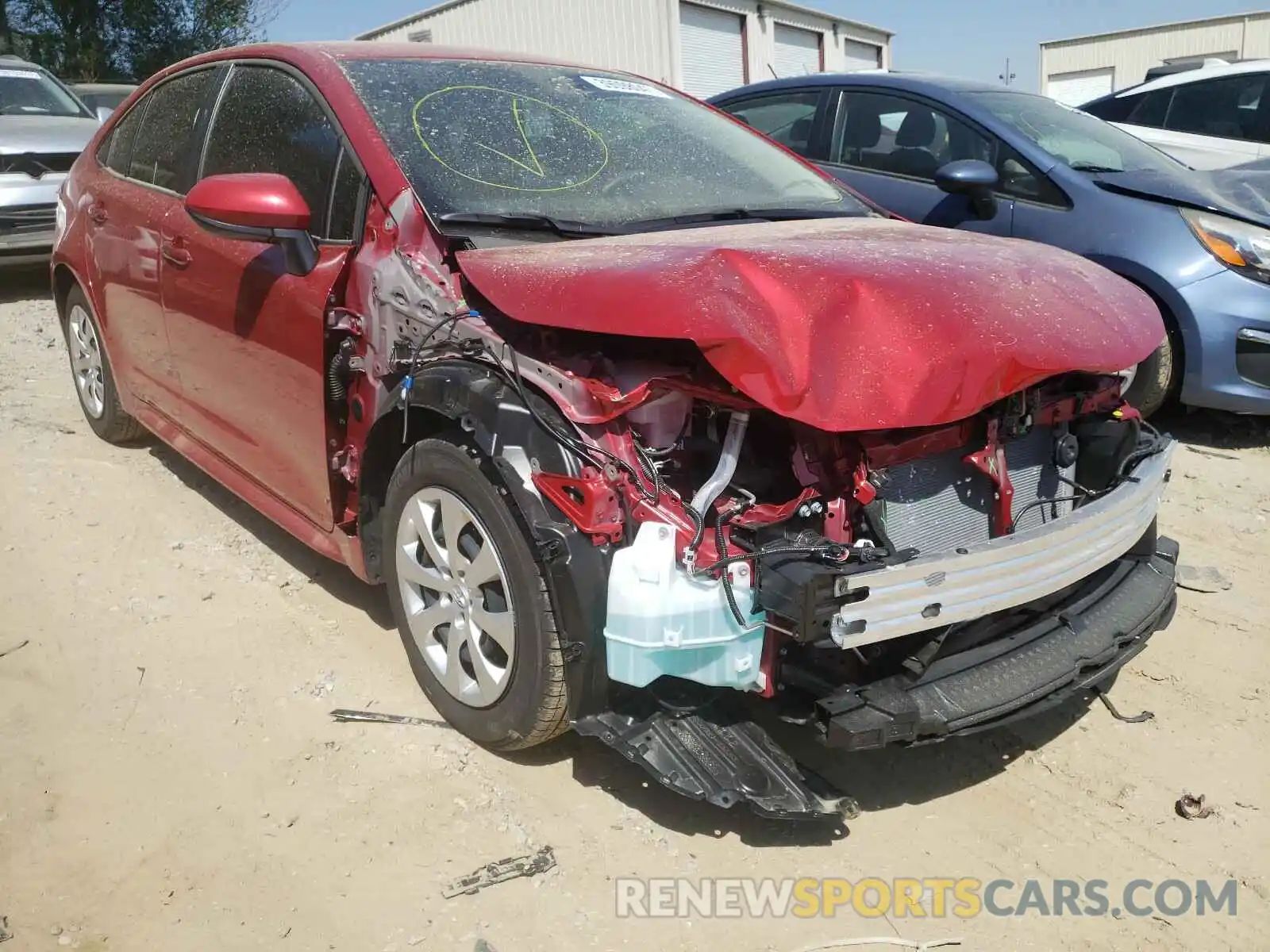 1 Photograph of a damaged car JTDEPMAE9MJ137389 TOYOTA COROLLA 2021