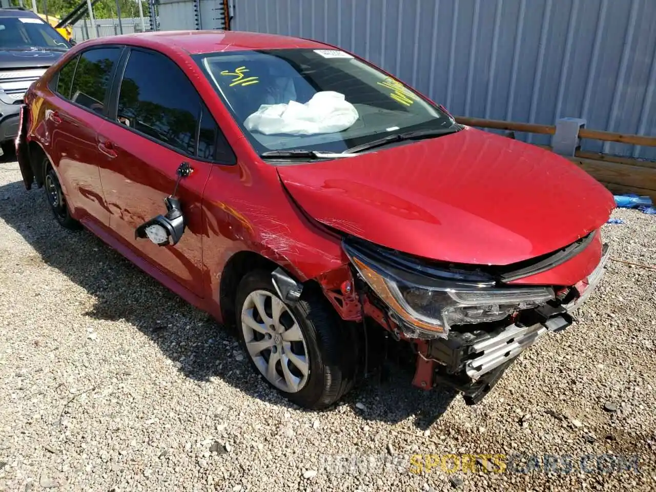 1 Photograph of a damaged car JTDEPMAE9MJ137795 TOYOTA COROLLA 2021