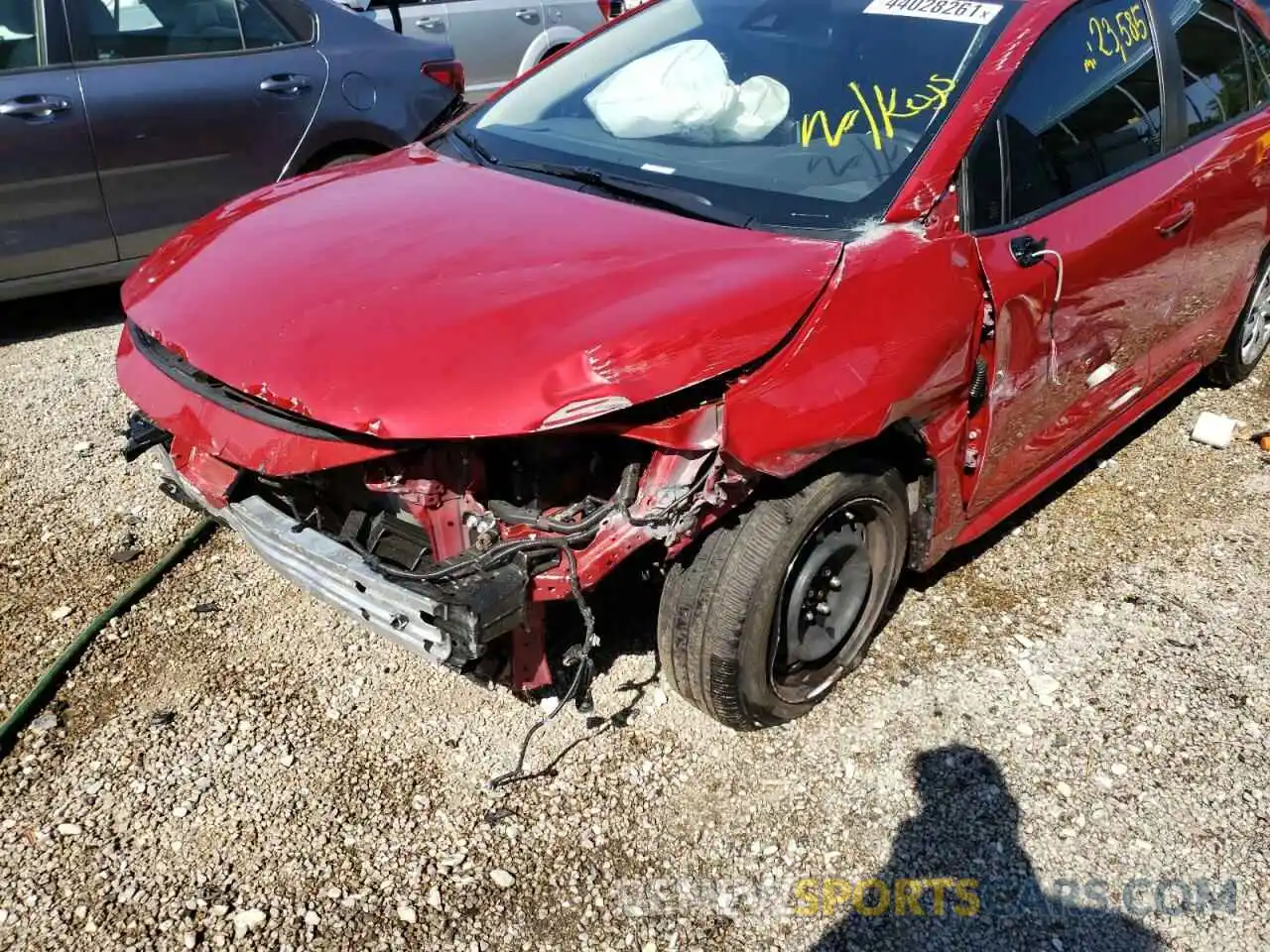 9 Photograph of a damaged car JTDEPMAE9MJ137795 TOYOTA COROLLA 2021