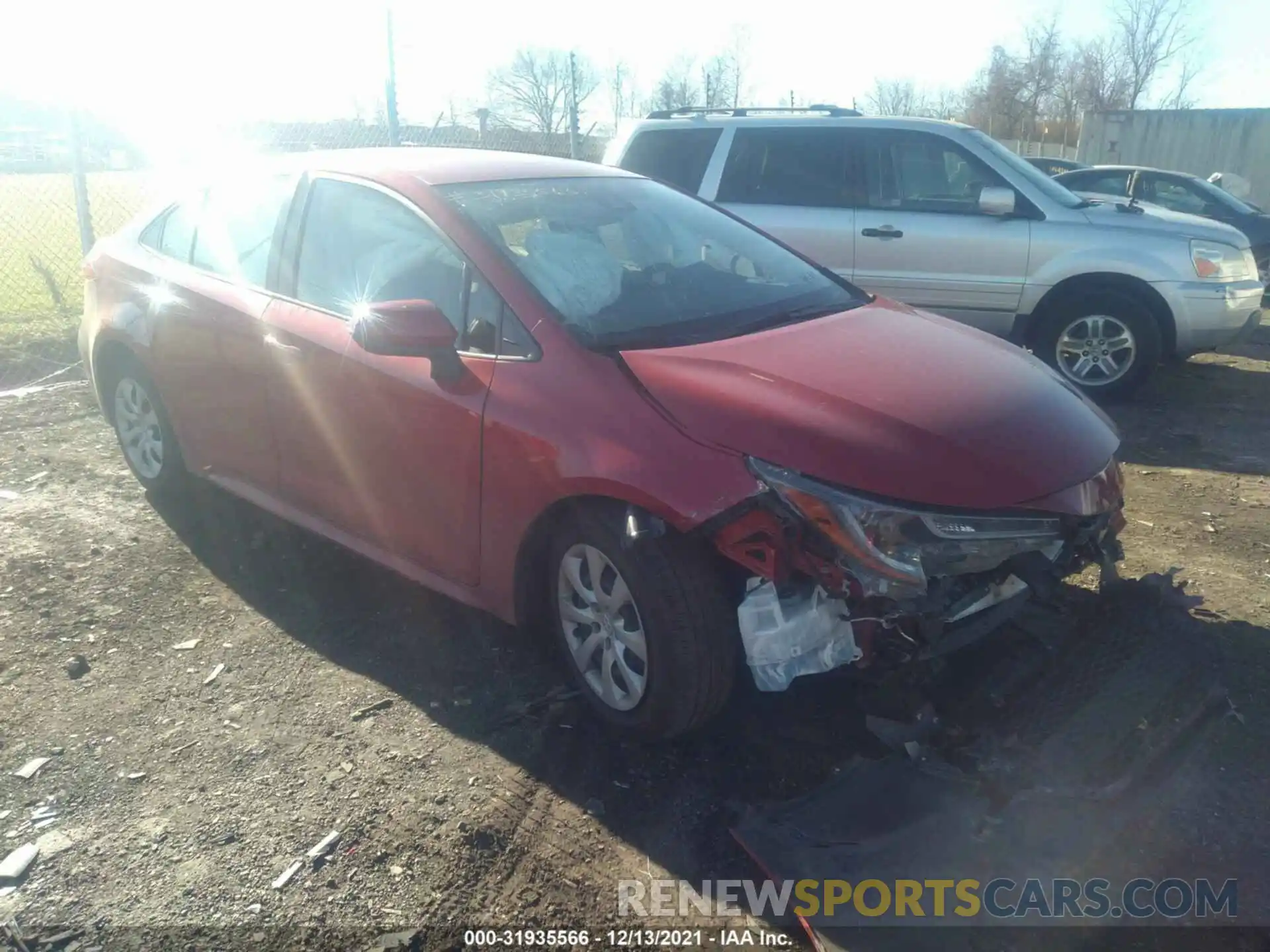 1 Photograph of a damaged car JTDEPMAE9MJ141779 TOYOTA COROLLA 2021